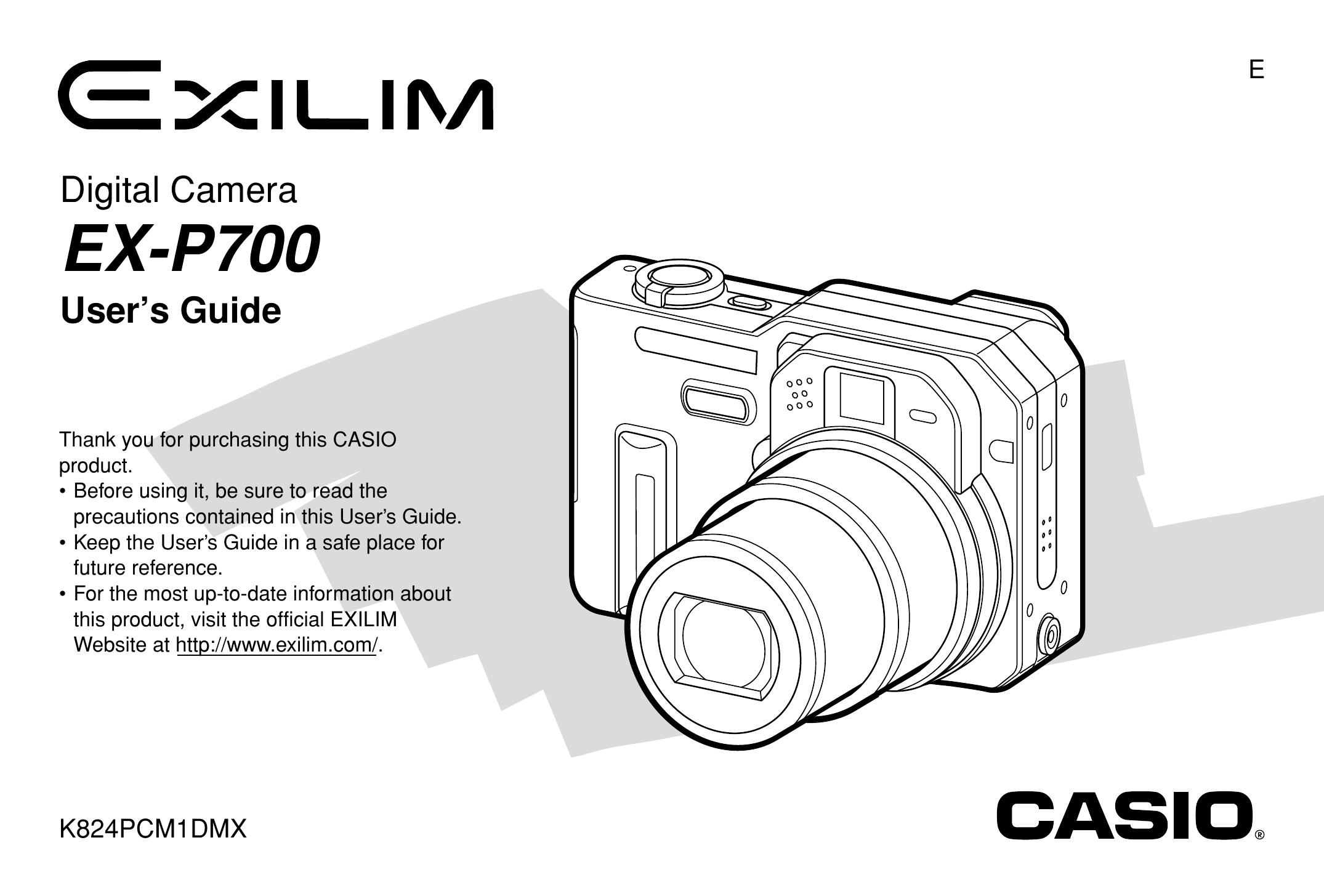 Casio EX-P700 Digital Camera User Manual