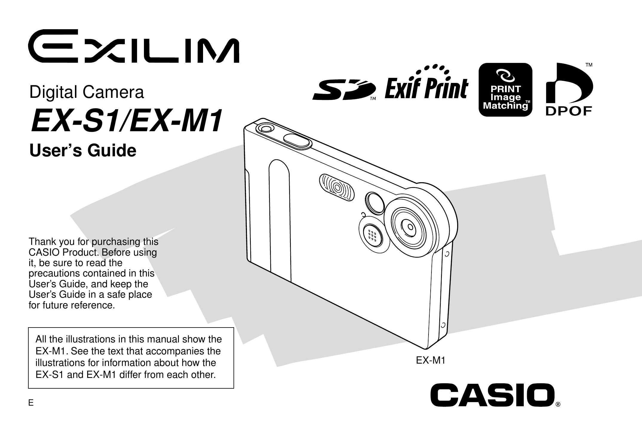 Casio EX-S1/EX-M1 Digital Camera User Manual