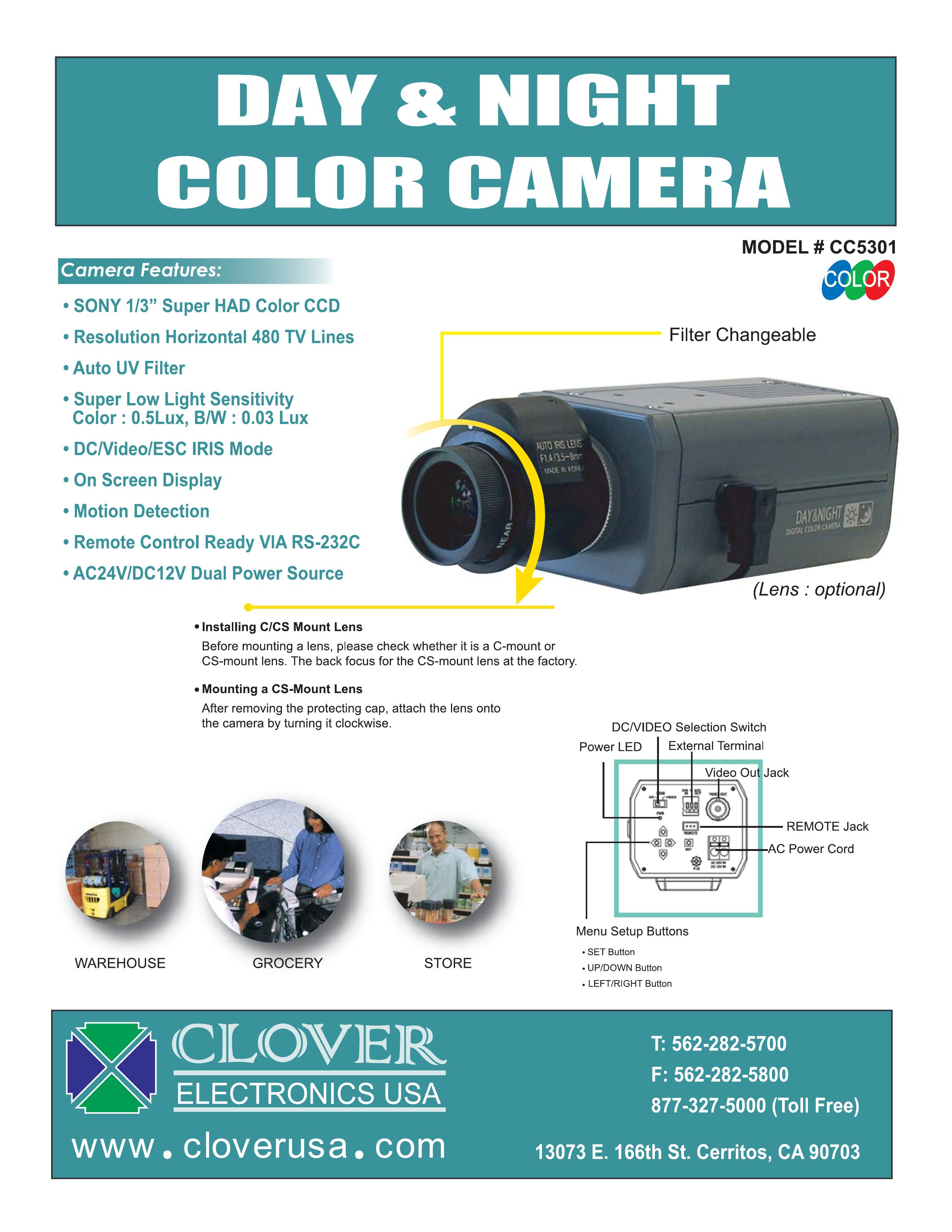 Clover Electronics CC5301 Digital Camera User Manual