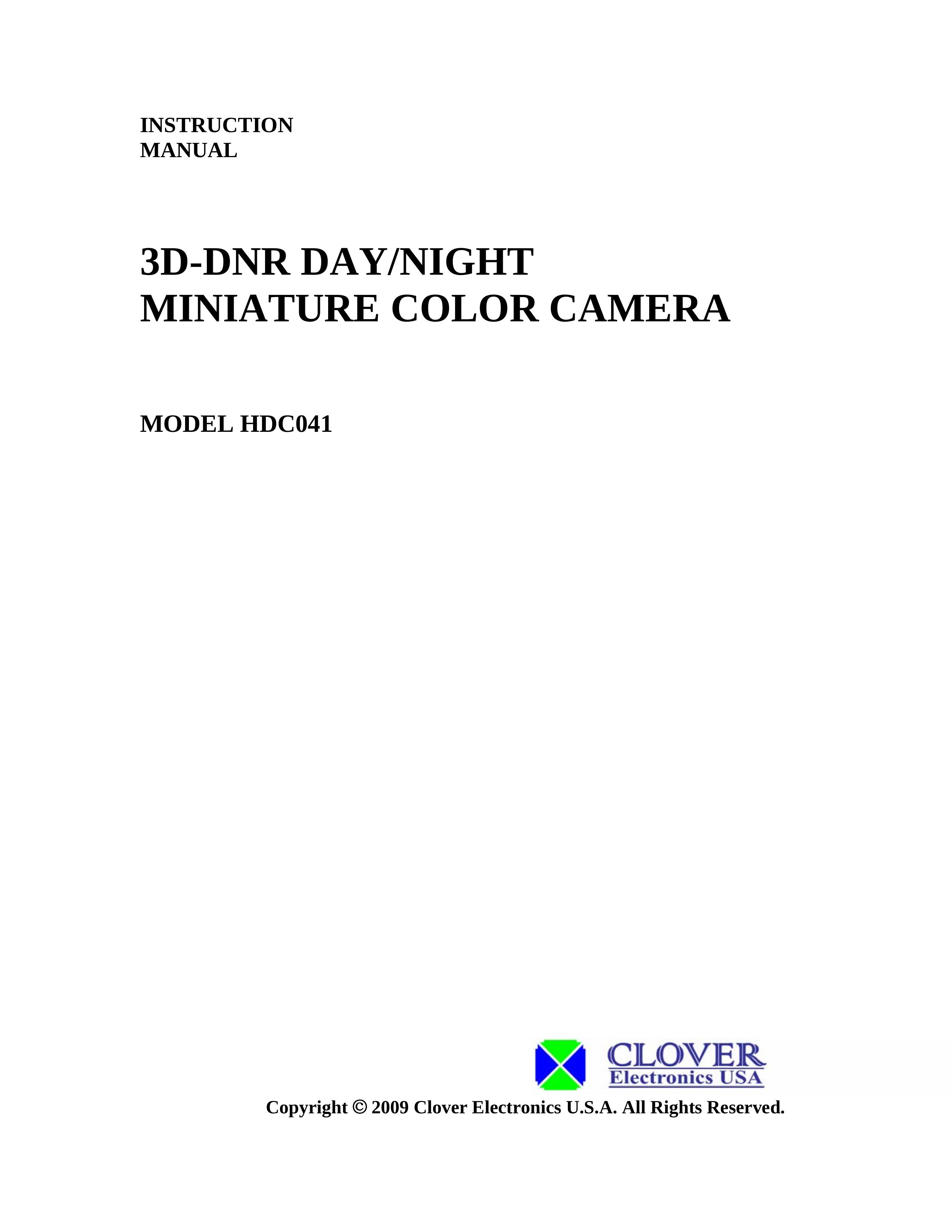 Clover Electronics HDC041 Digital Camera User Manual