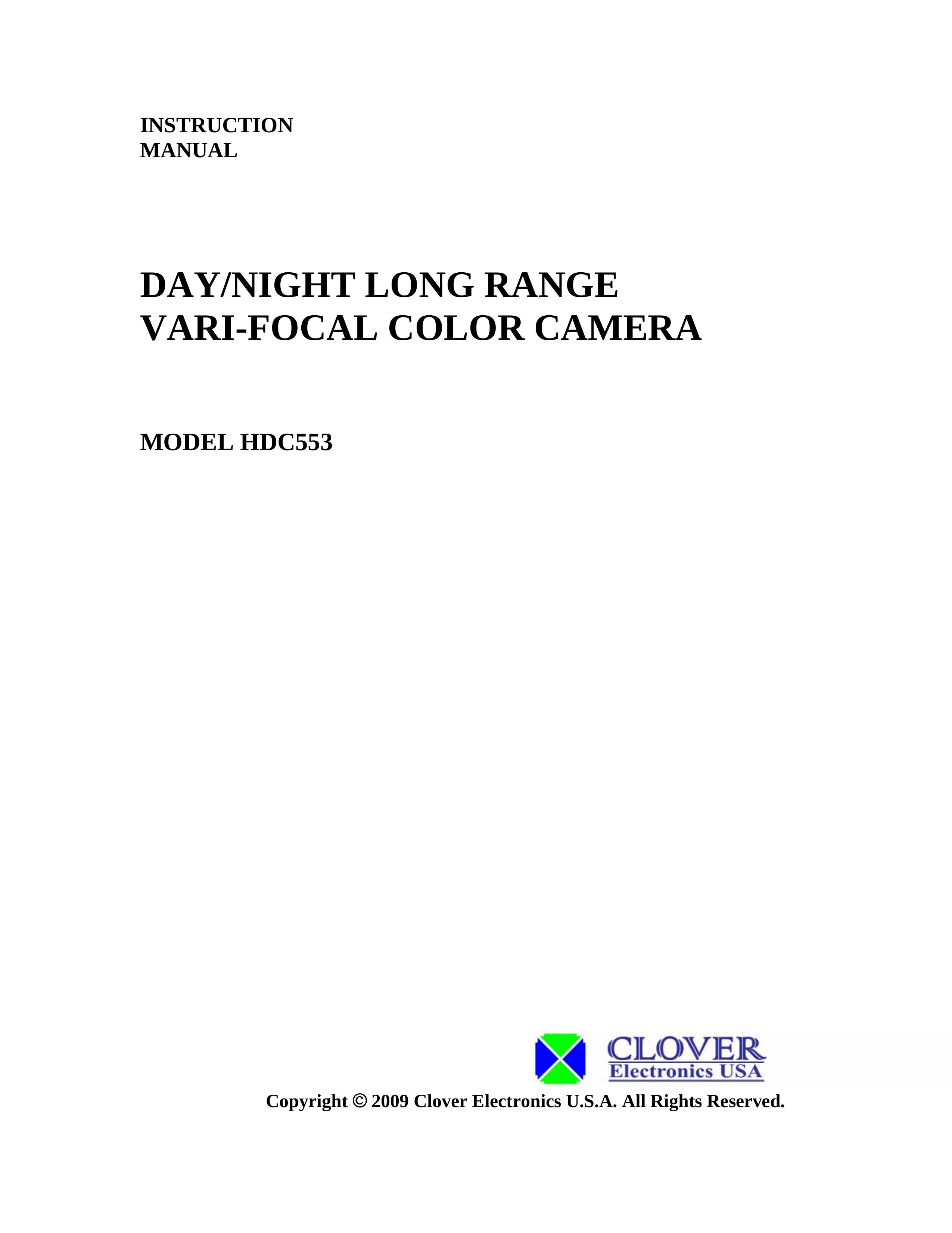 Clover Electronics HDC553 Digital Camera User Manual