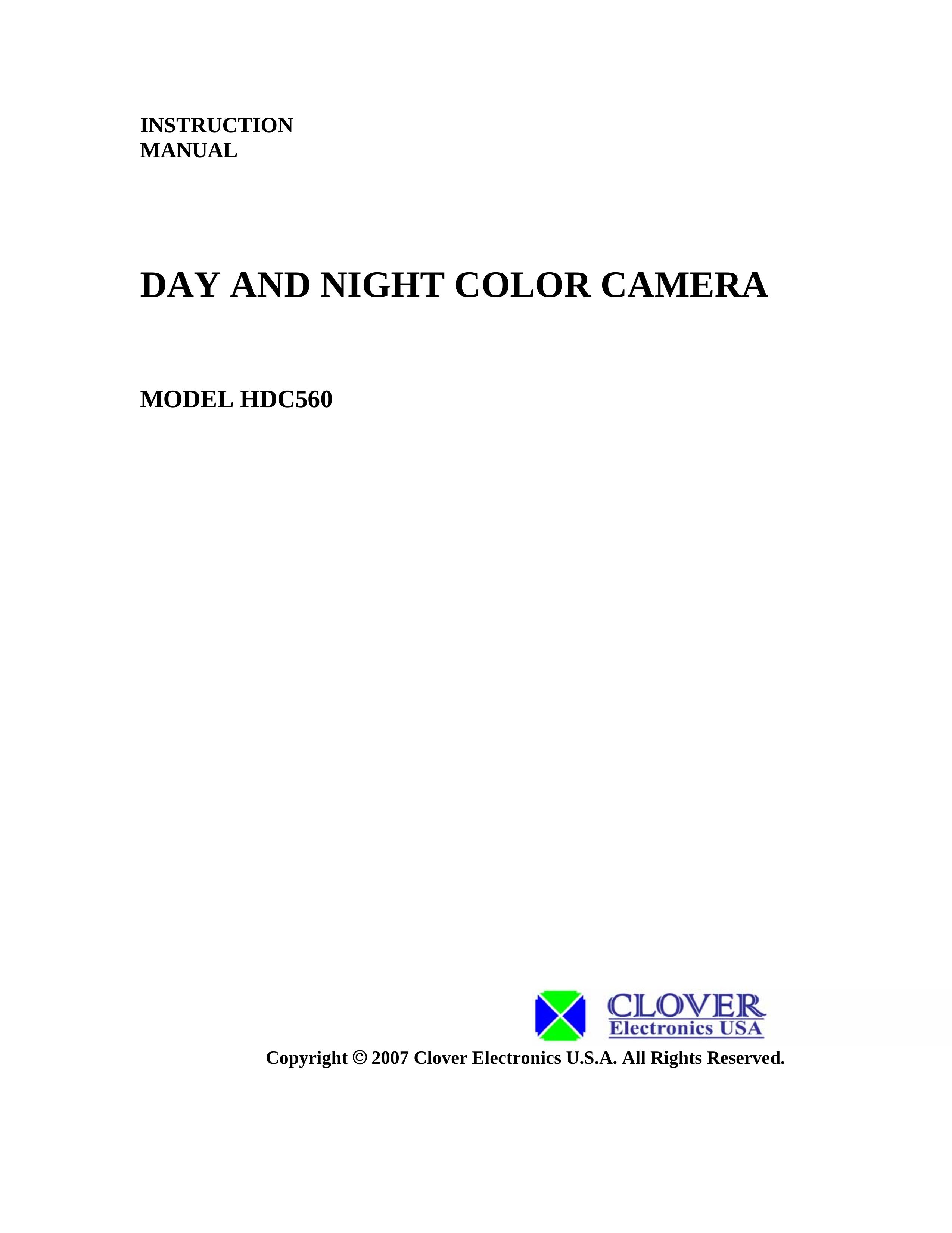 Clover Electronics HDC560 Digital Camera User Manual