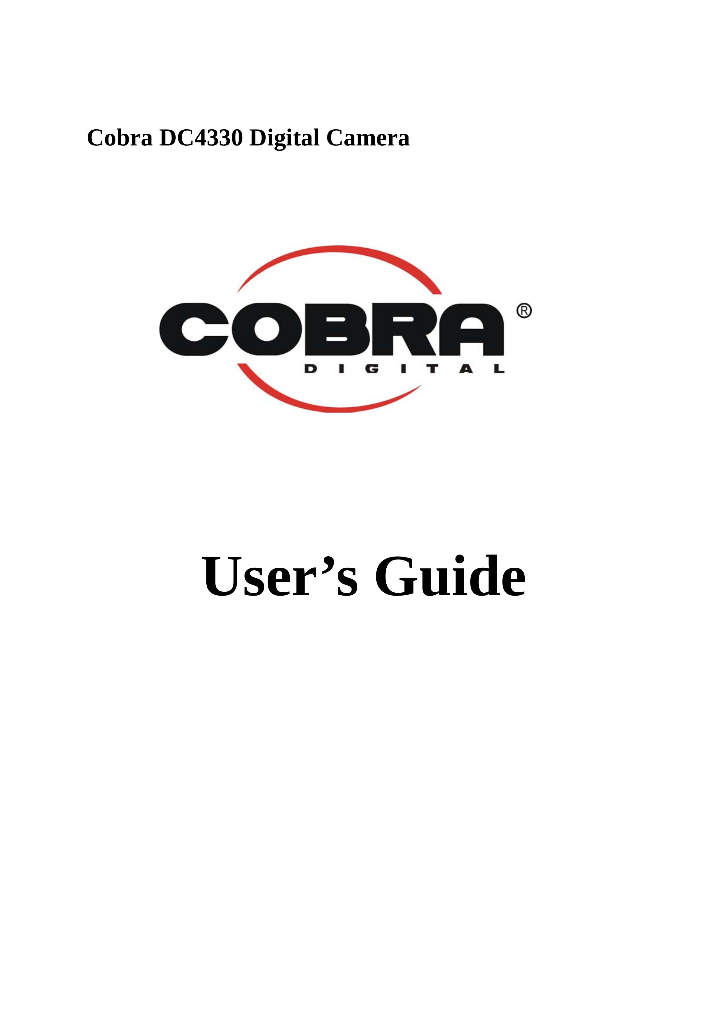 Cobra Digital DC4330 Digital Camera User Manual