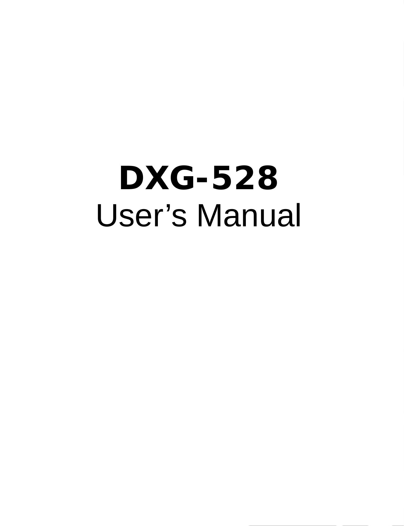DXG Technology DXG-528 Digital Camera User Manual