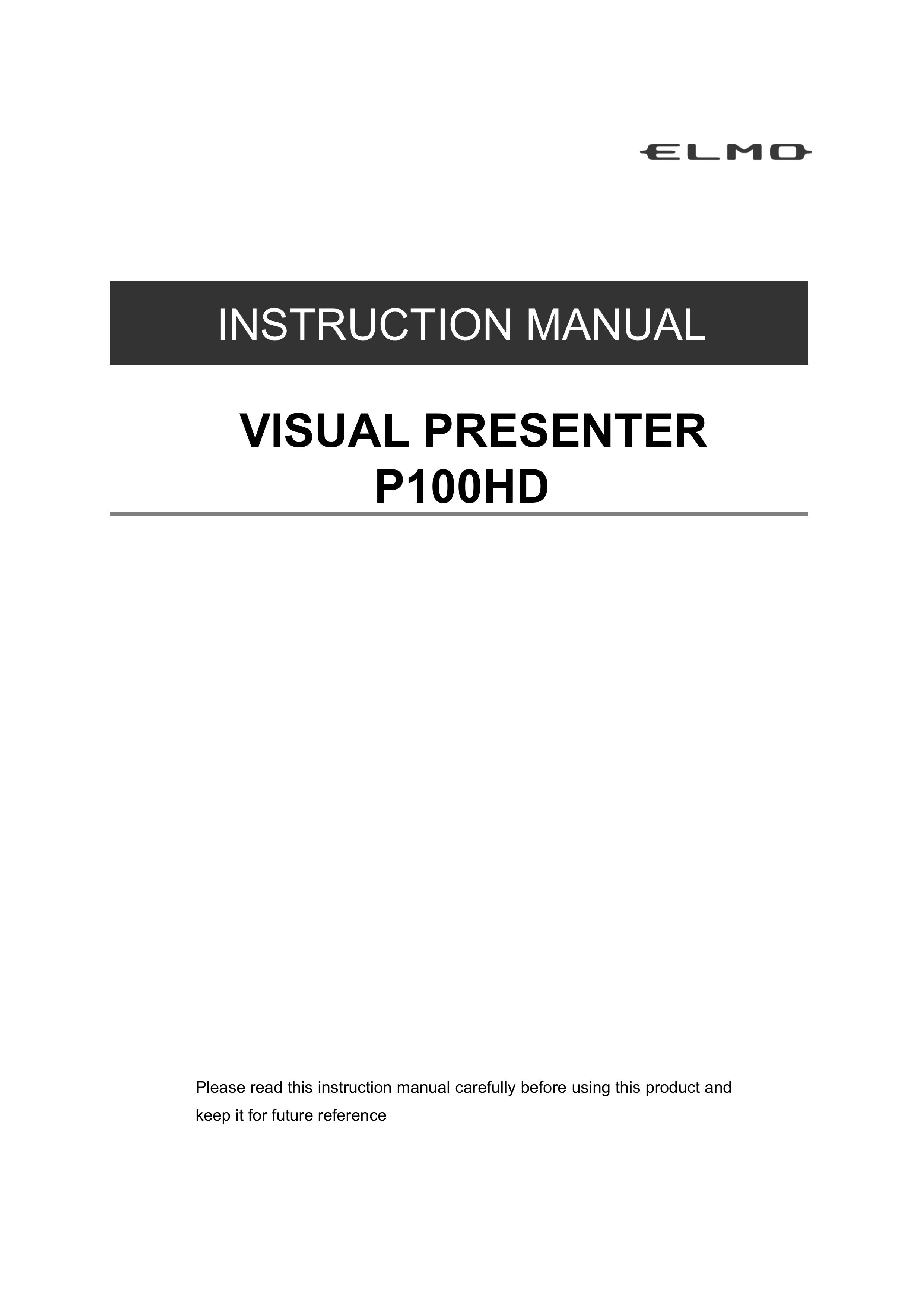 Elmo P100HD Digital Camera User Manual