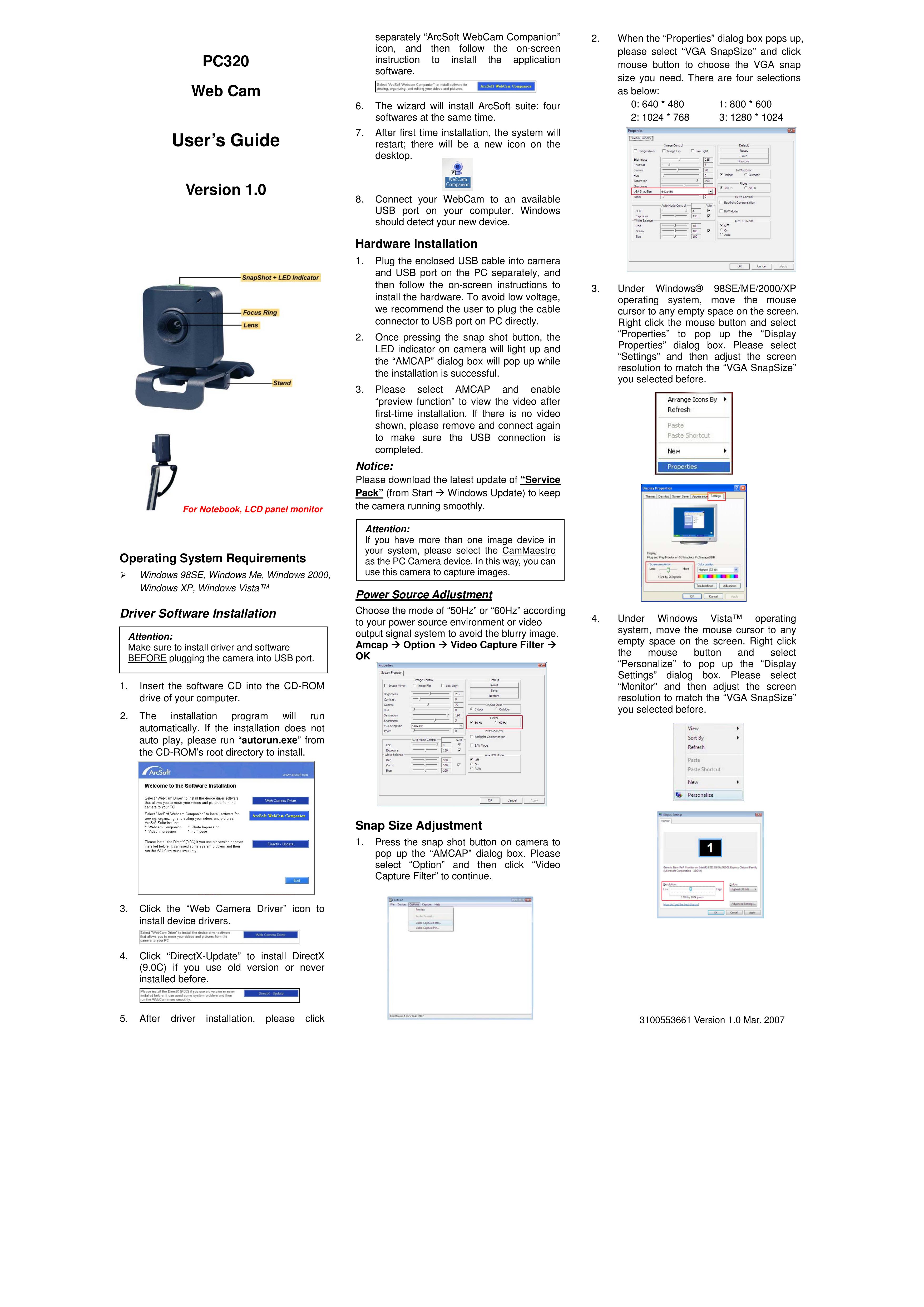 Emprex PC320 Digital Camera User Manual