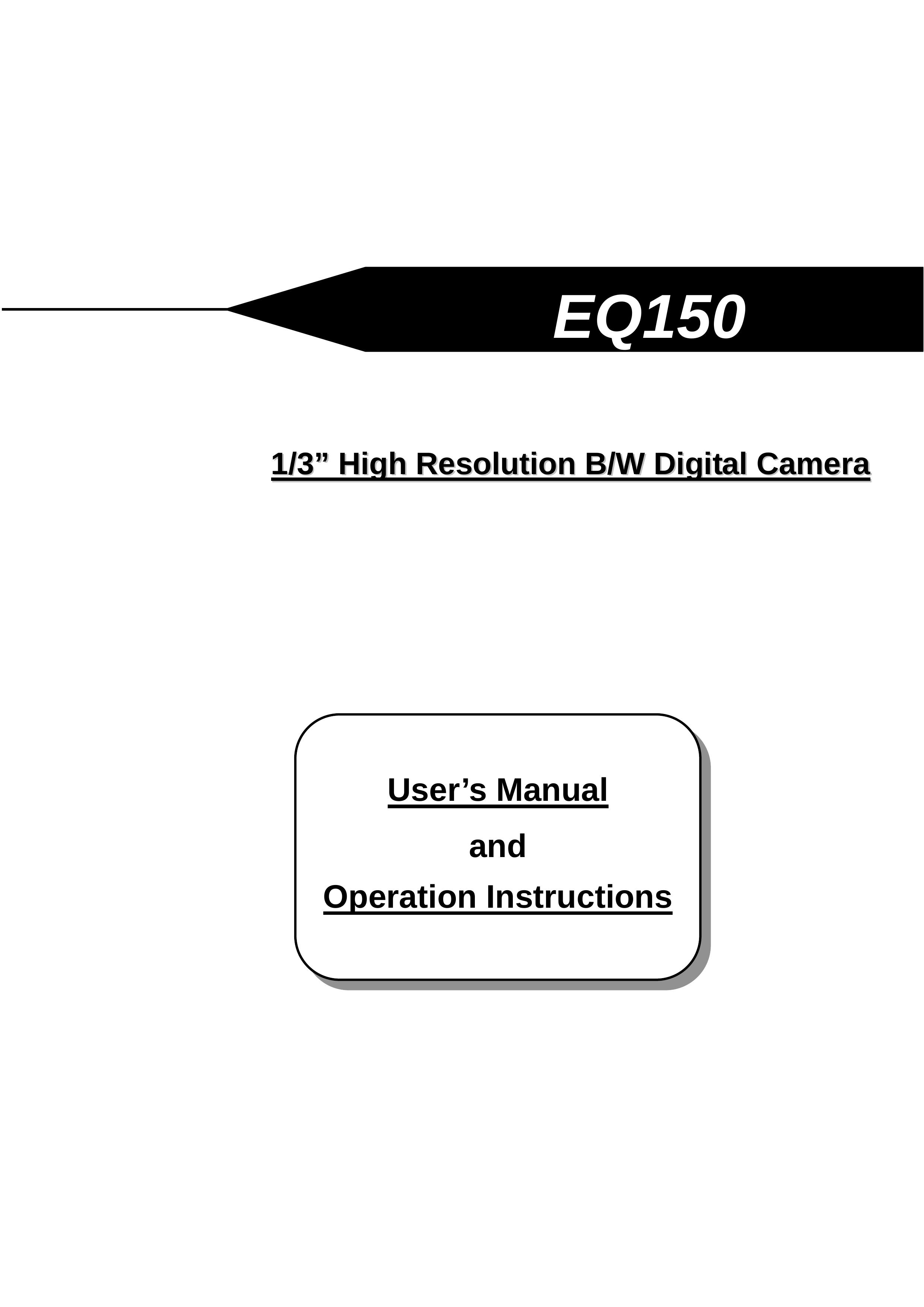 EverFocus EQ150 Digital Camera User Manual