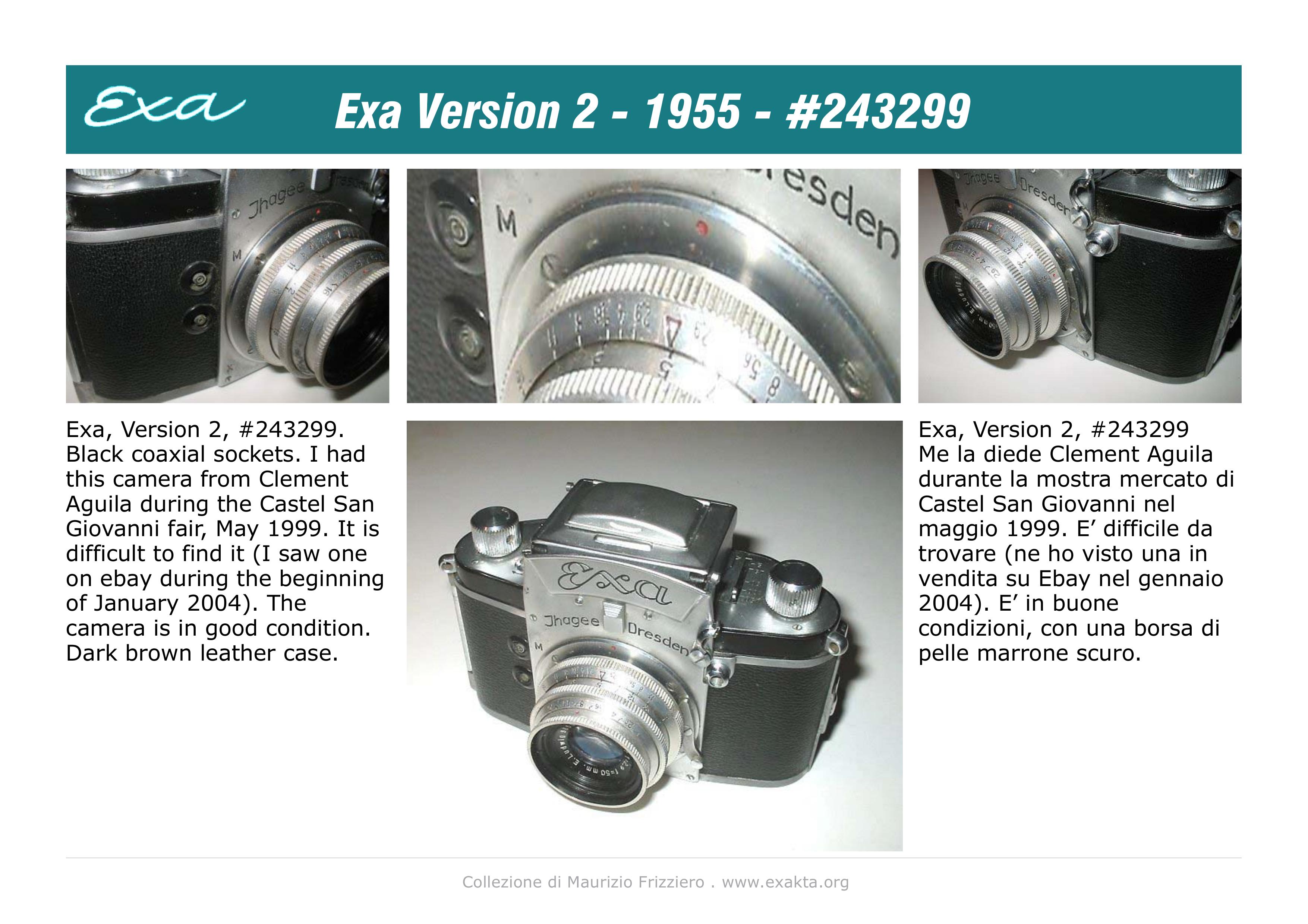 Exakta Exa Version 2 Digital Camera User Manual