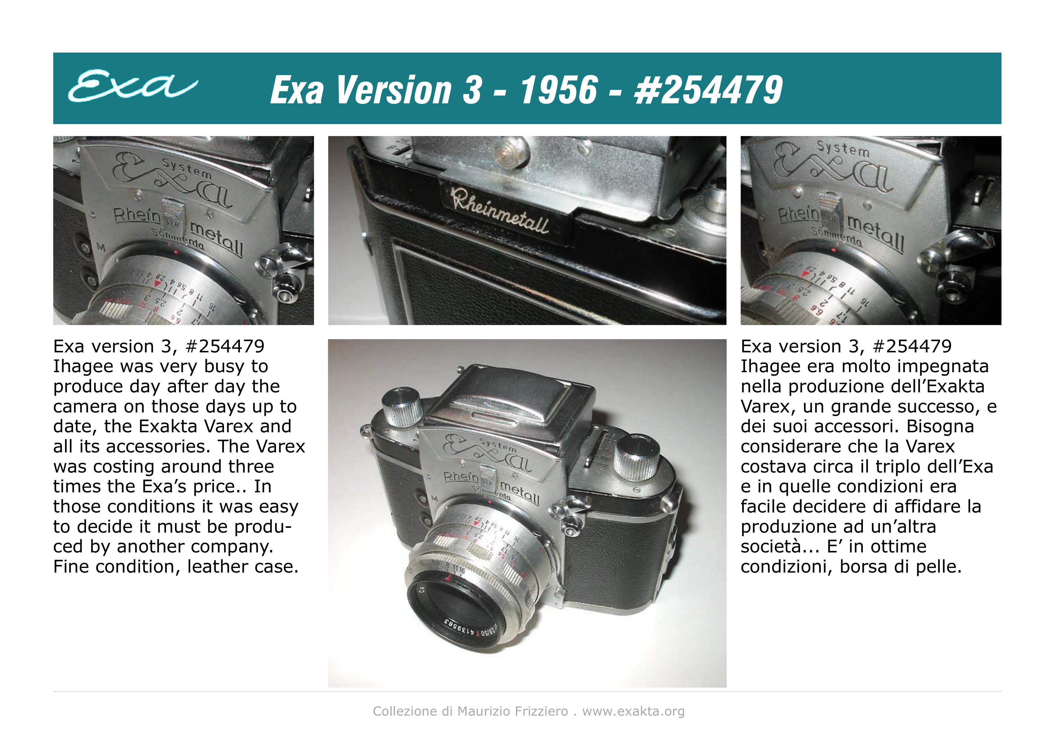 Exakta EXA3 Digital Camera User Manual