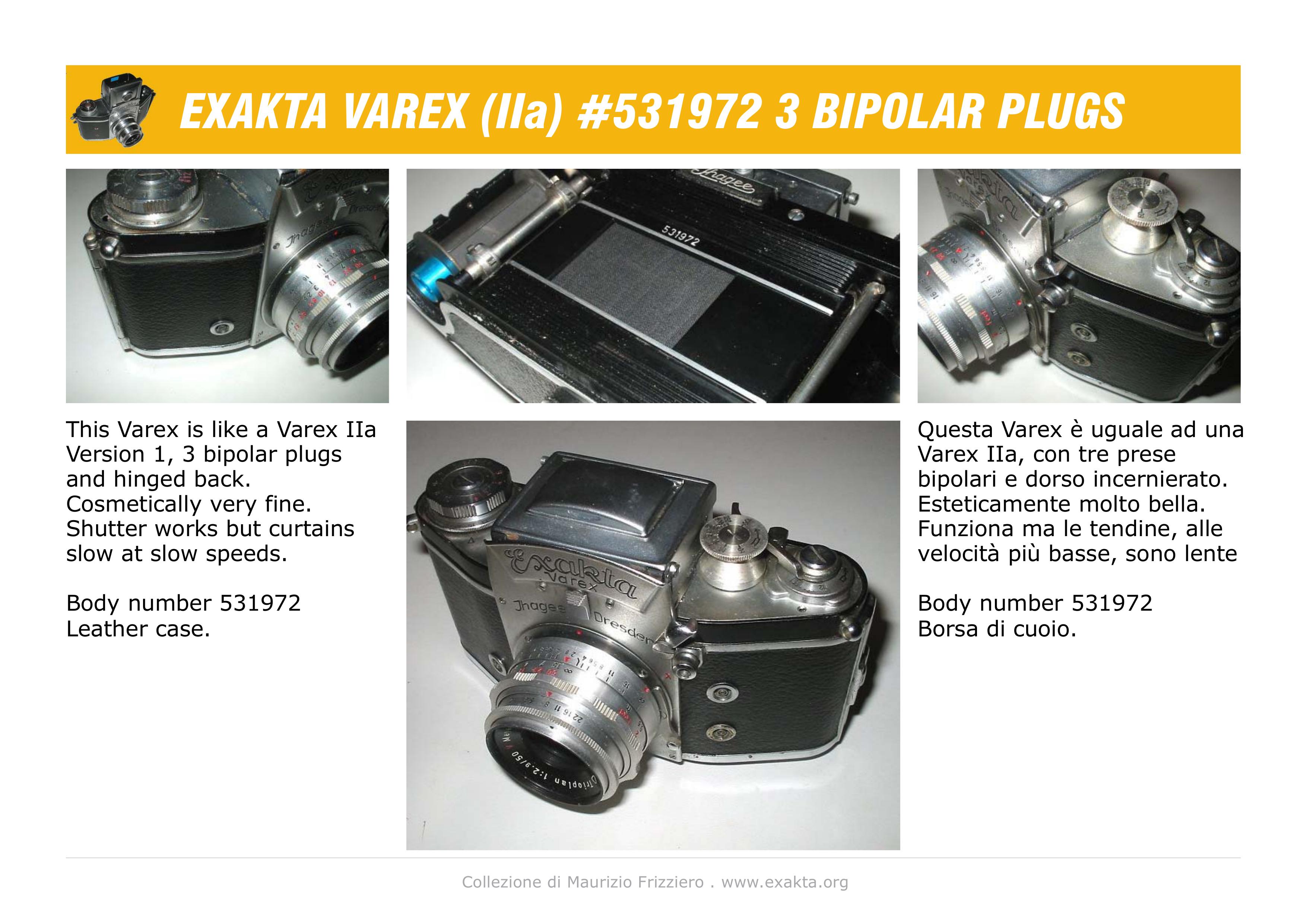 Exakta Varex Digital Camera User Manual