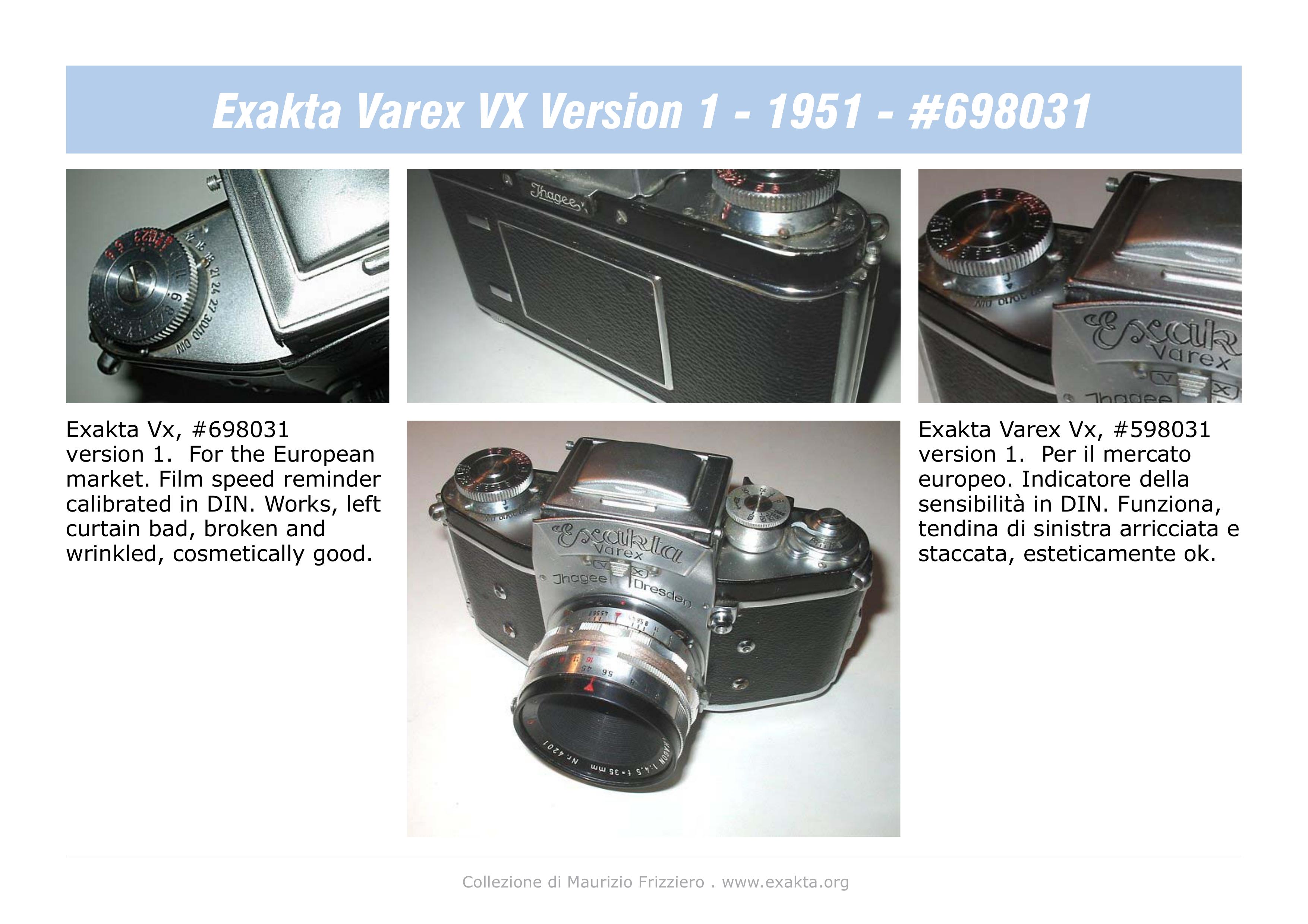 Exakta Varex VX Digital Camera User Manual