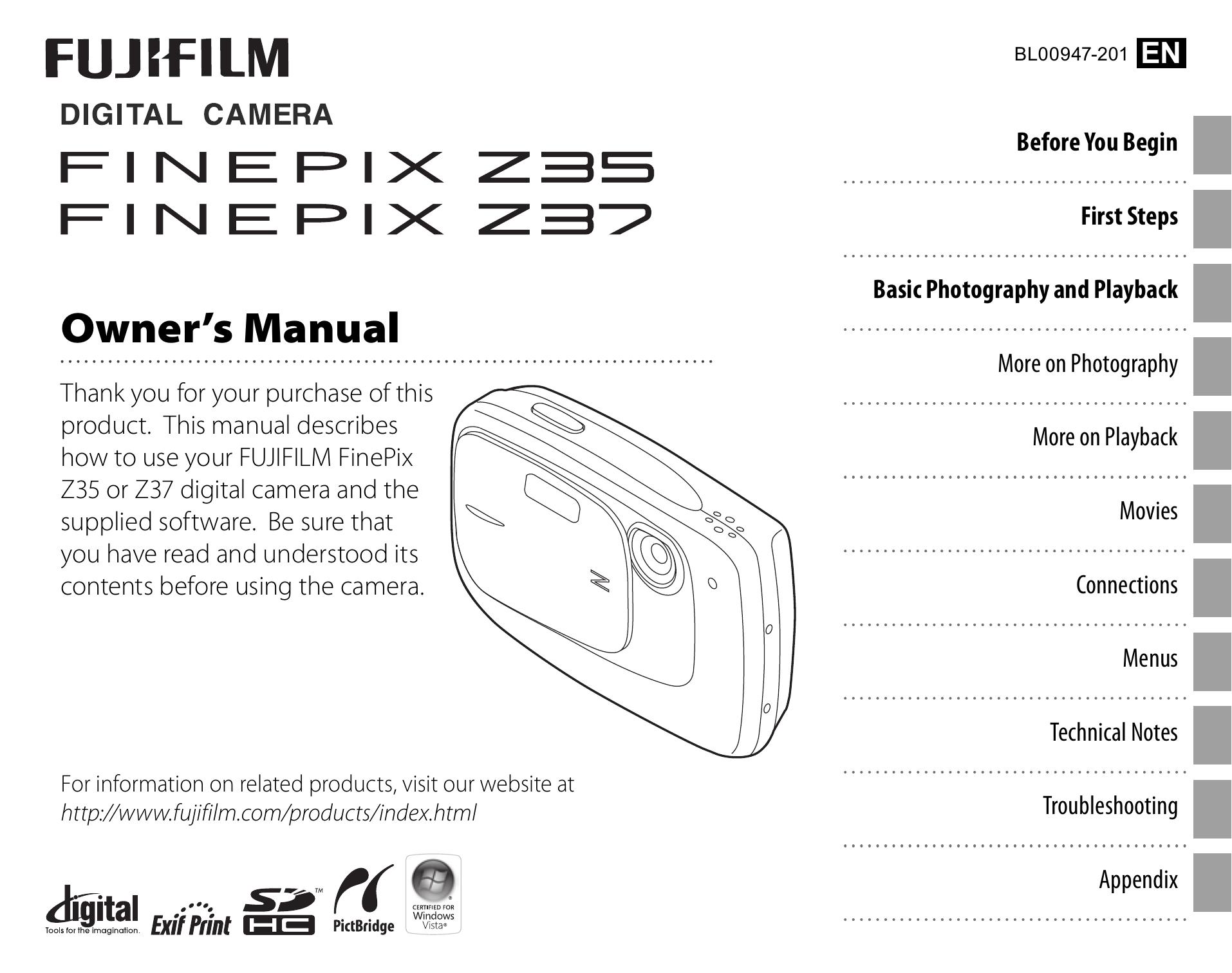 FujiFilm 15974892 Digital Camera User Manual