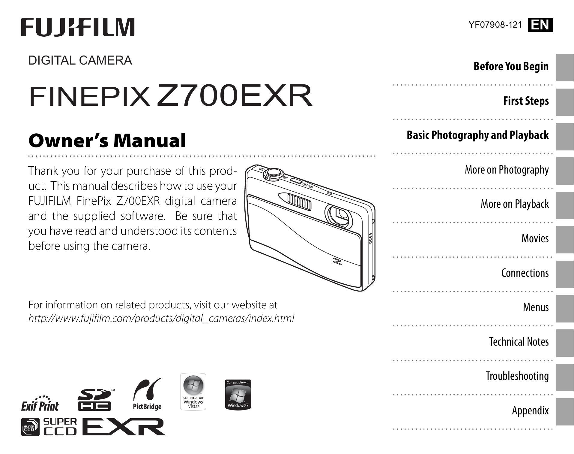 FujiFilm 16007476 Digital Camera User Manual