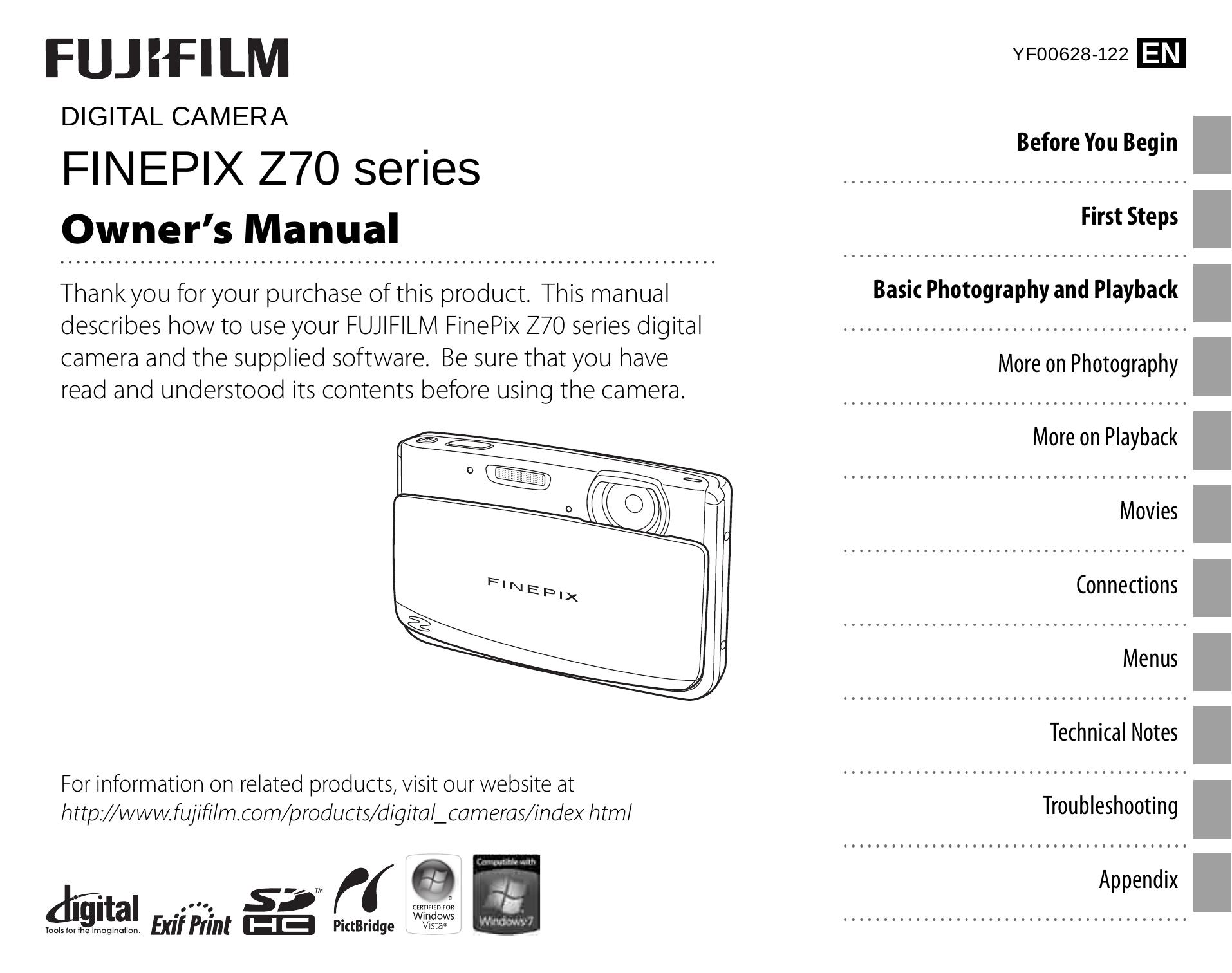 FujiFilm 16010734 Digital Camera User Manual