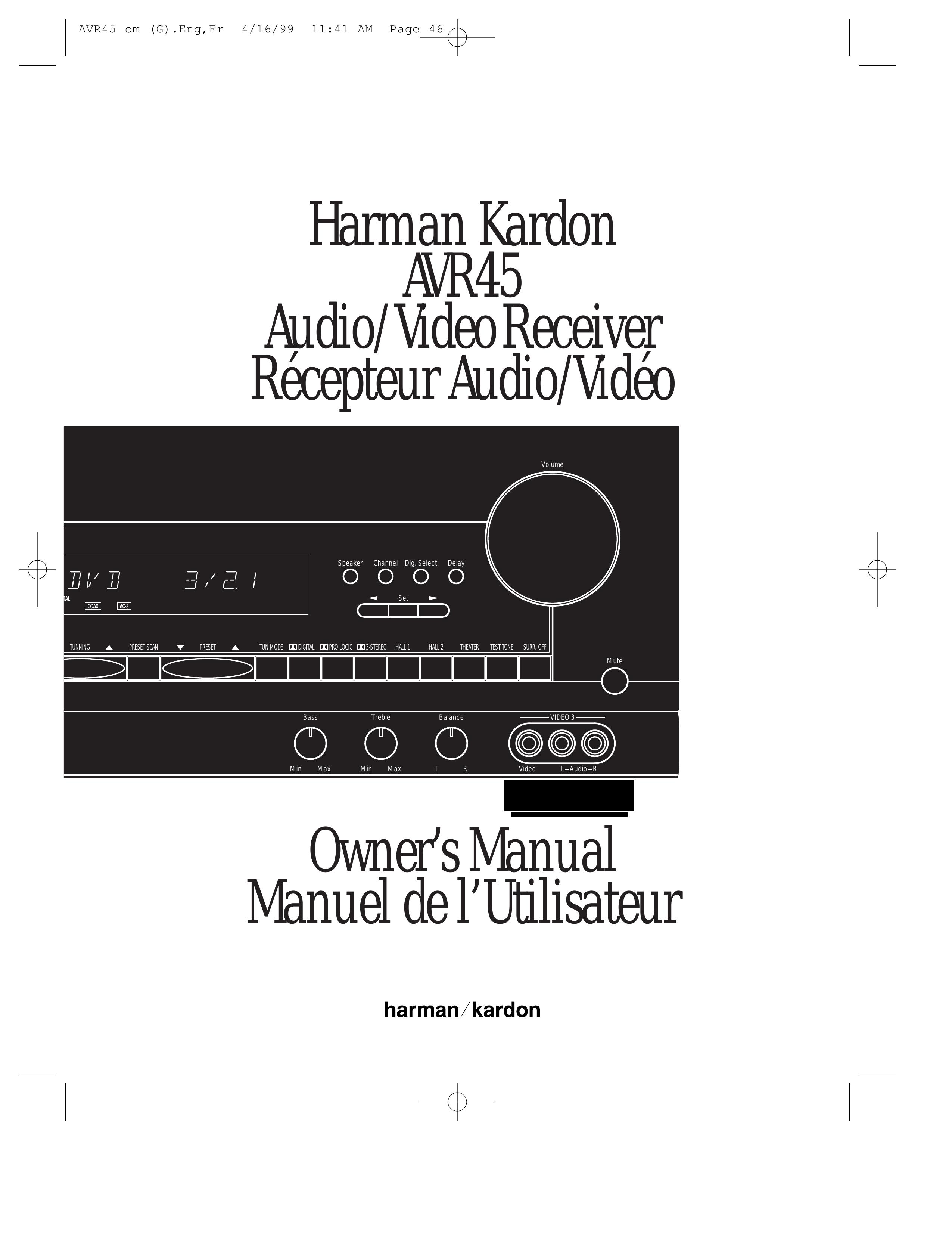 Harman-Kardon AVR45 Digital Camera User Manual