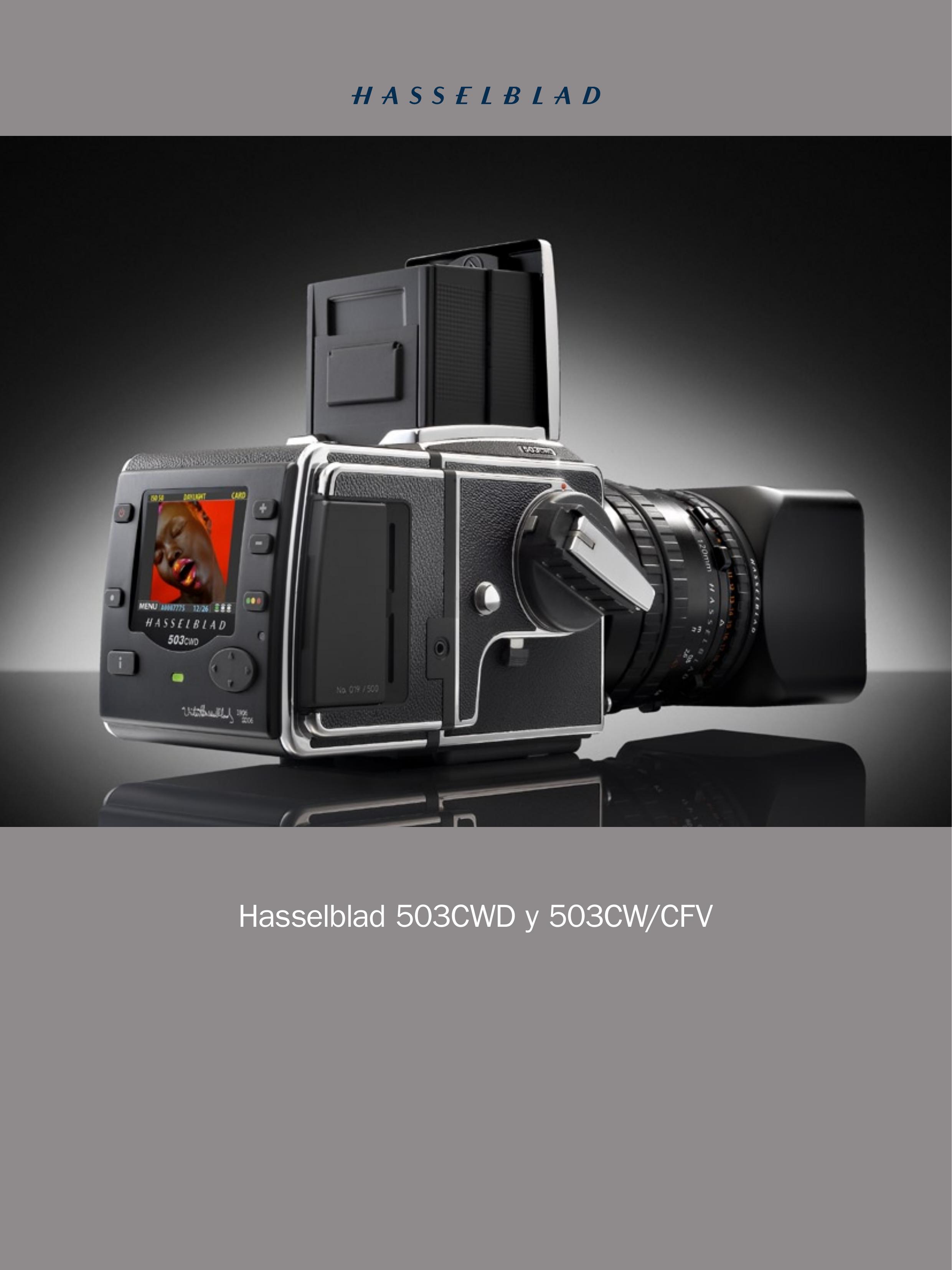 Hasselblad 503CW/CFV Digital Camera User Manual