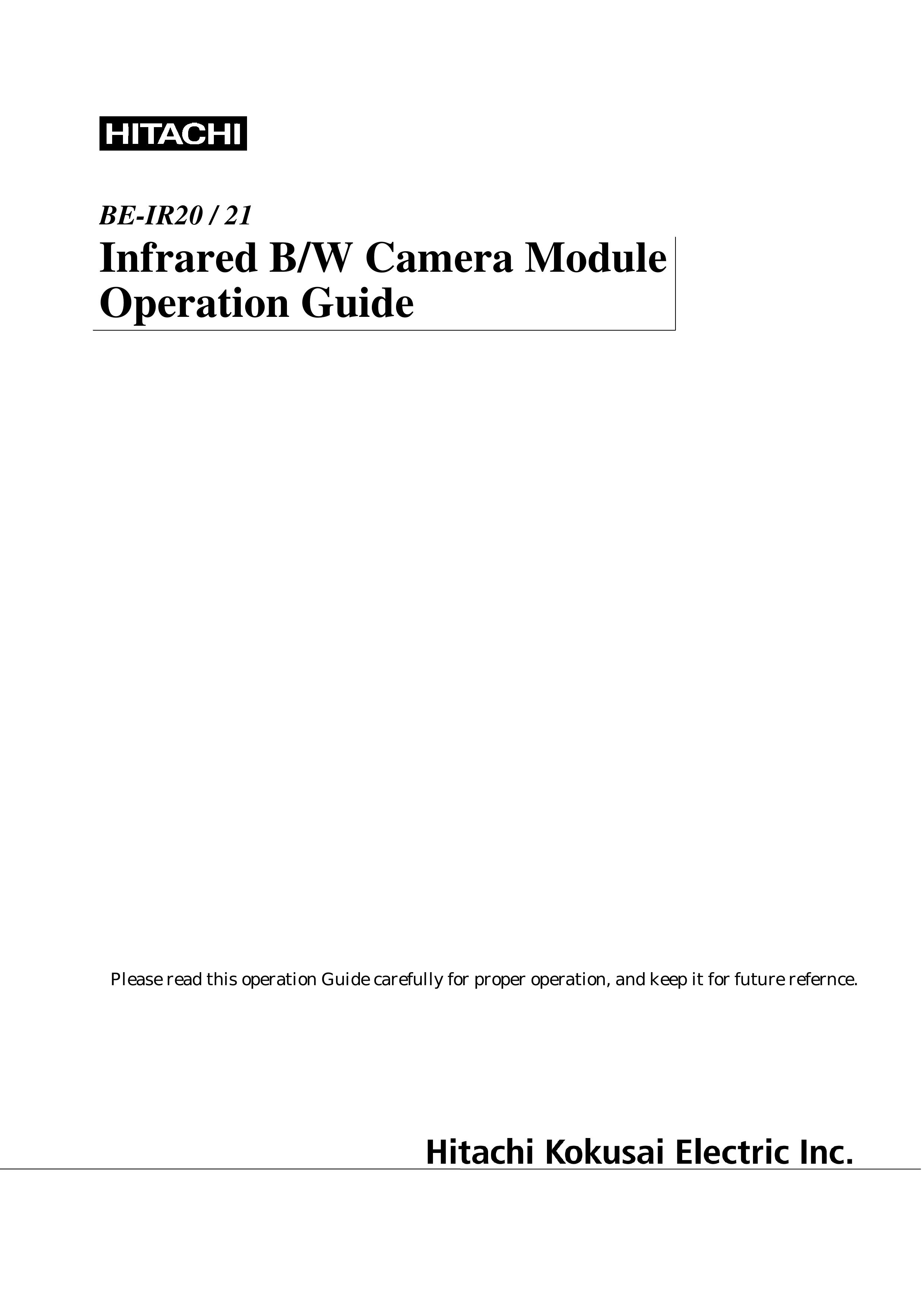 Hitachi BE-IR20 Digital Camera User Manual