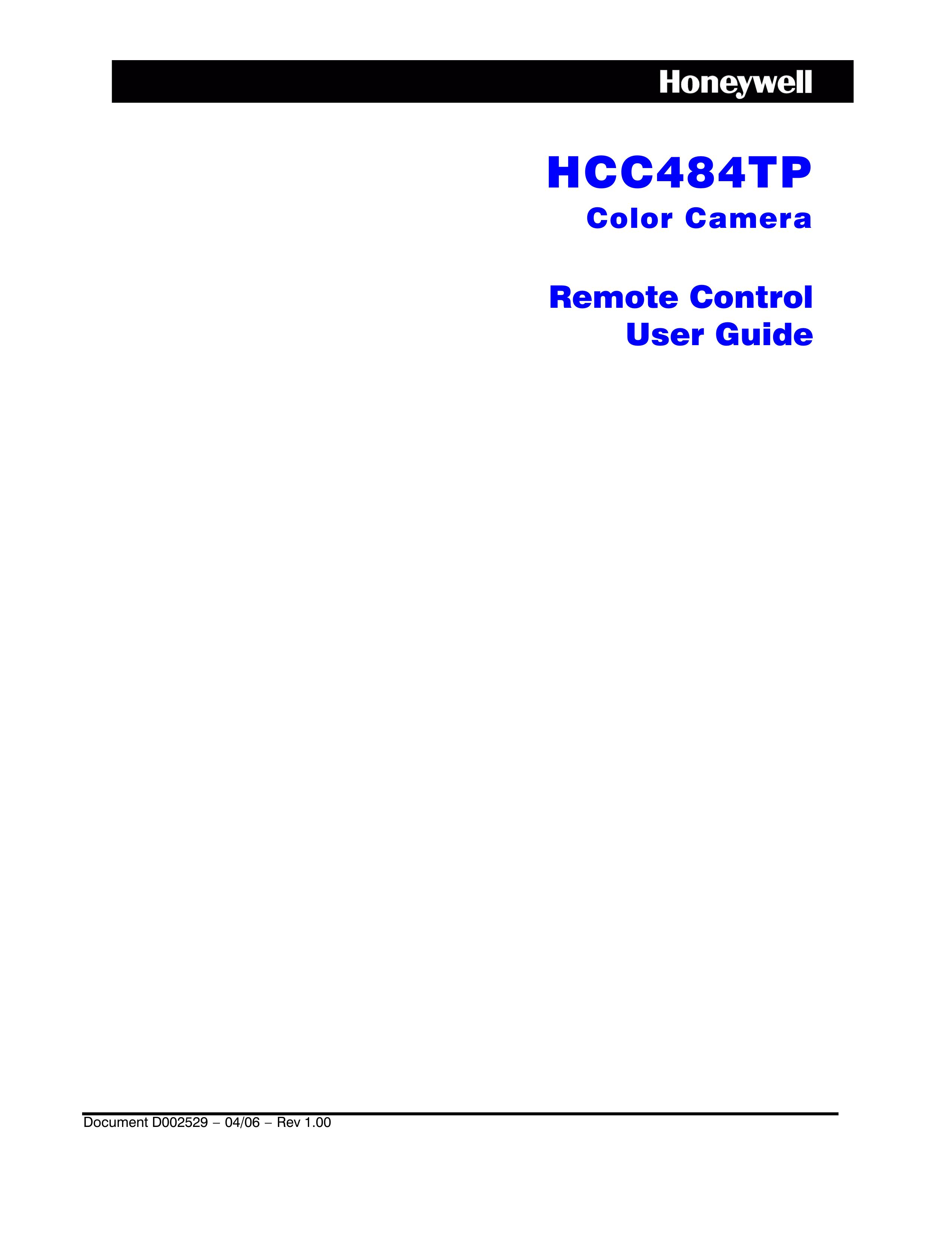 Honeywell Color Camera Digital Camera User Manual