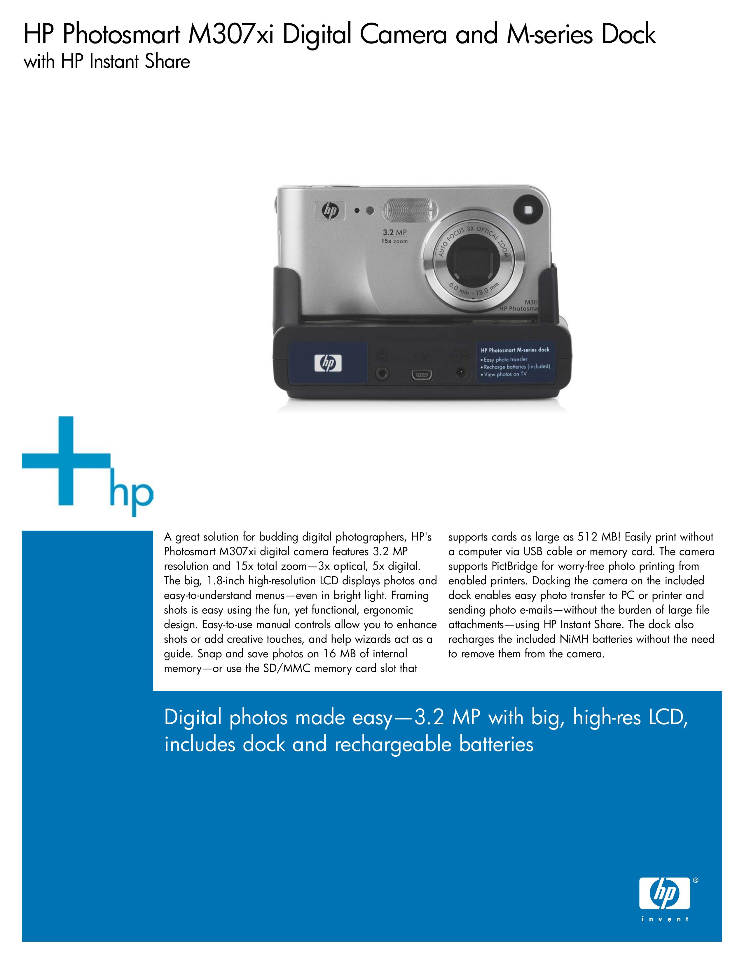 HP (Hewlett-Packard) M307xi Digital Camera User Manual