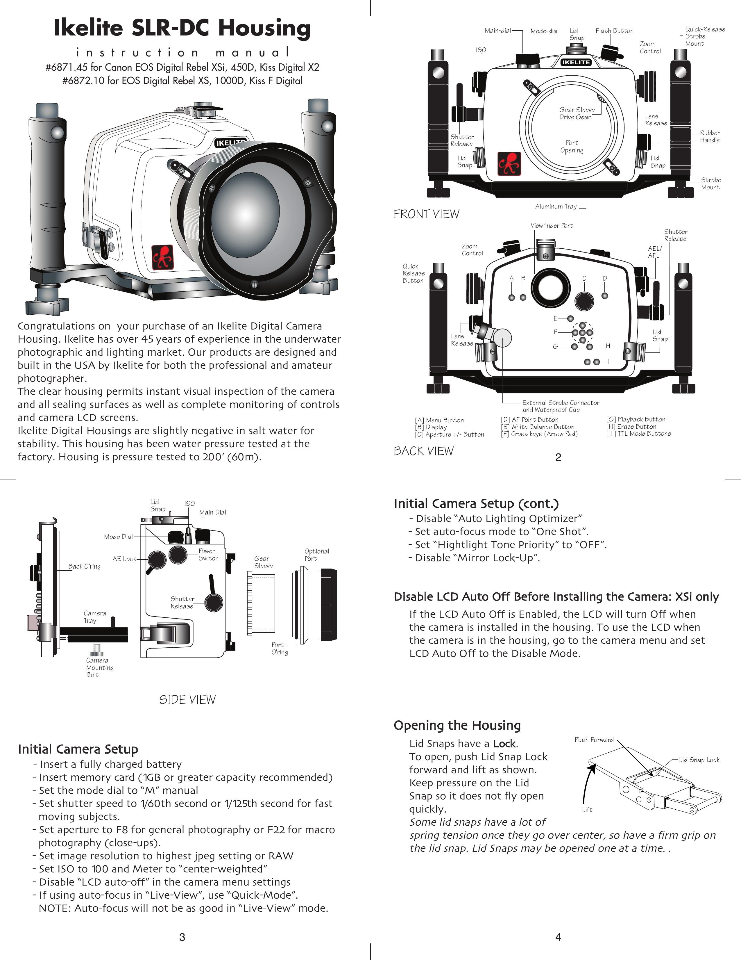 Ikelite 6871.45 Digital Camera User Manual