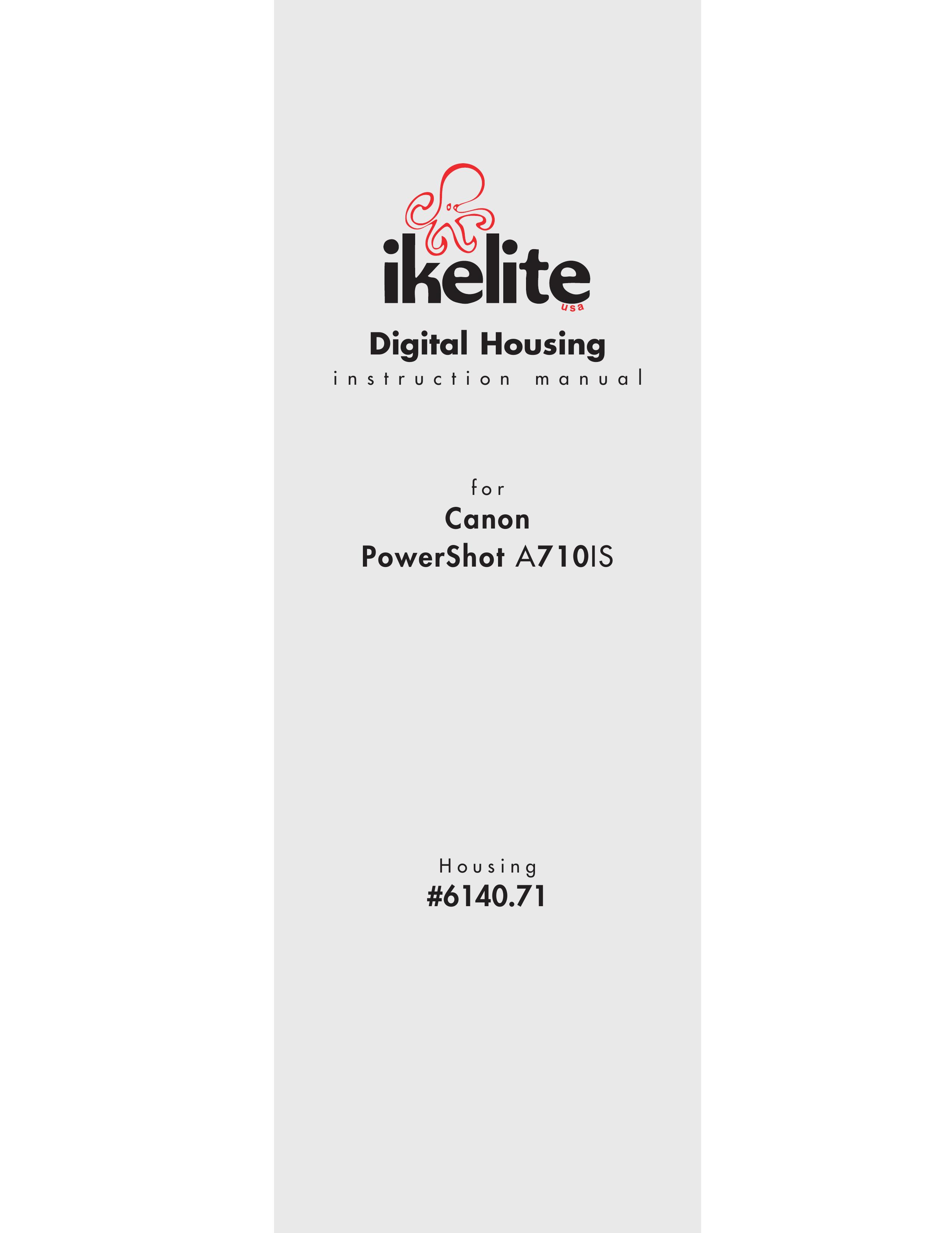 Ikelite A710IS Digital Camera User Manual