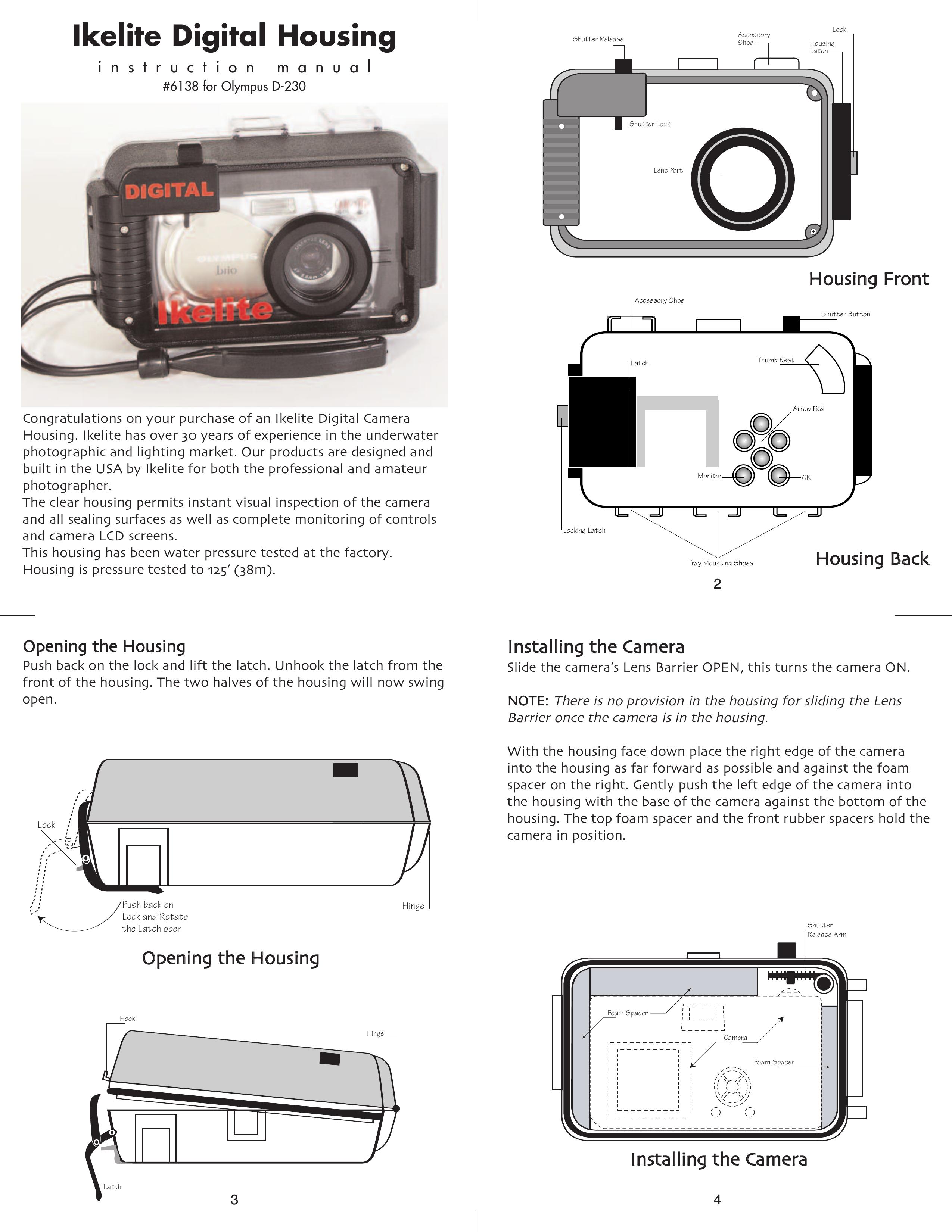 Ikelite D-230 Digital Camera User Manual