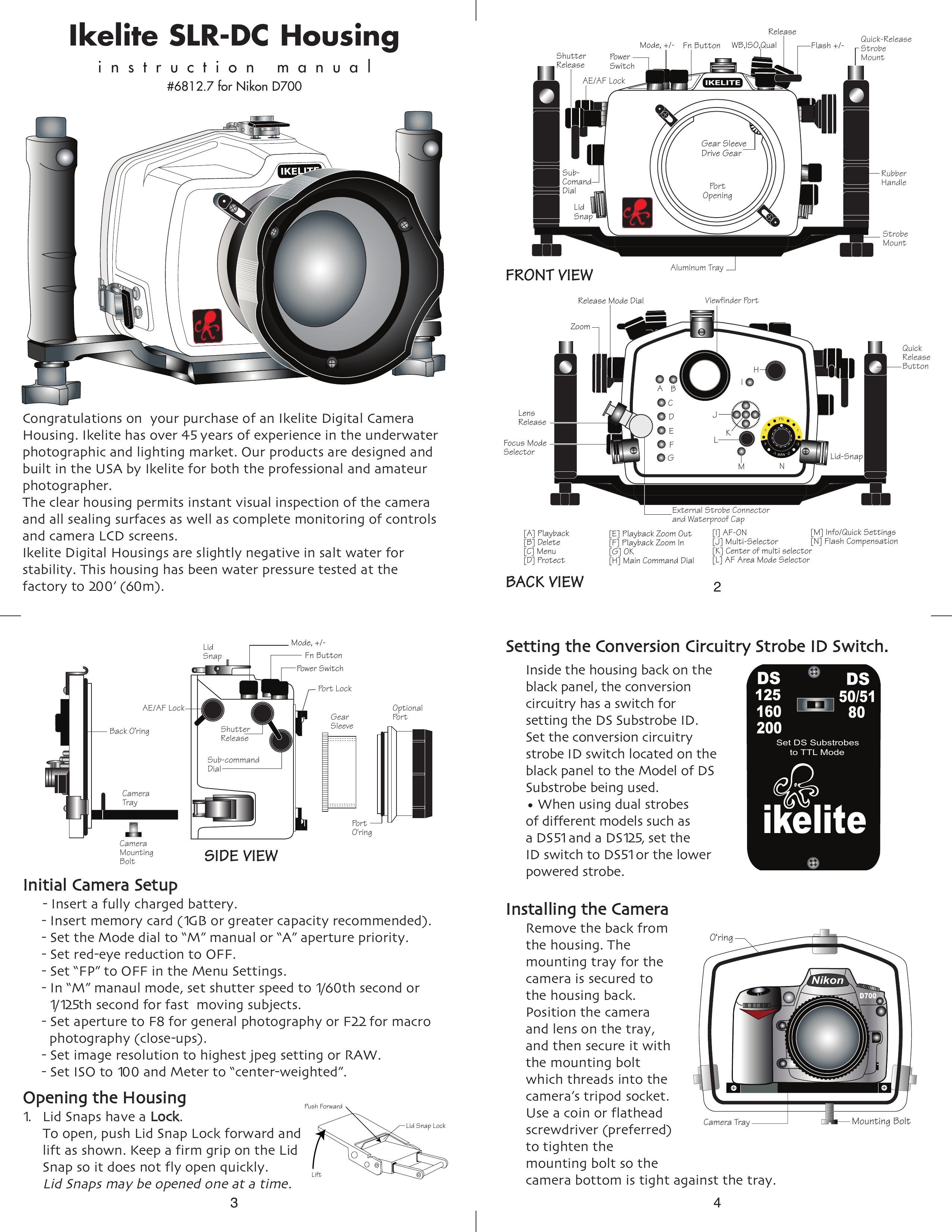 Ikelite D700 Digital Camera User Manual