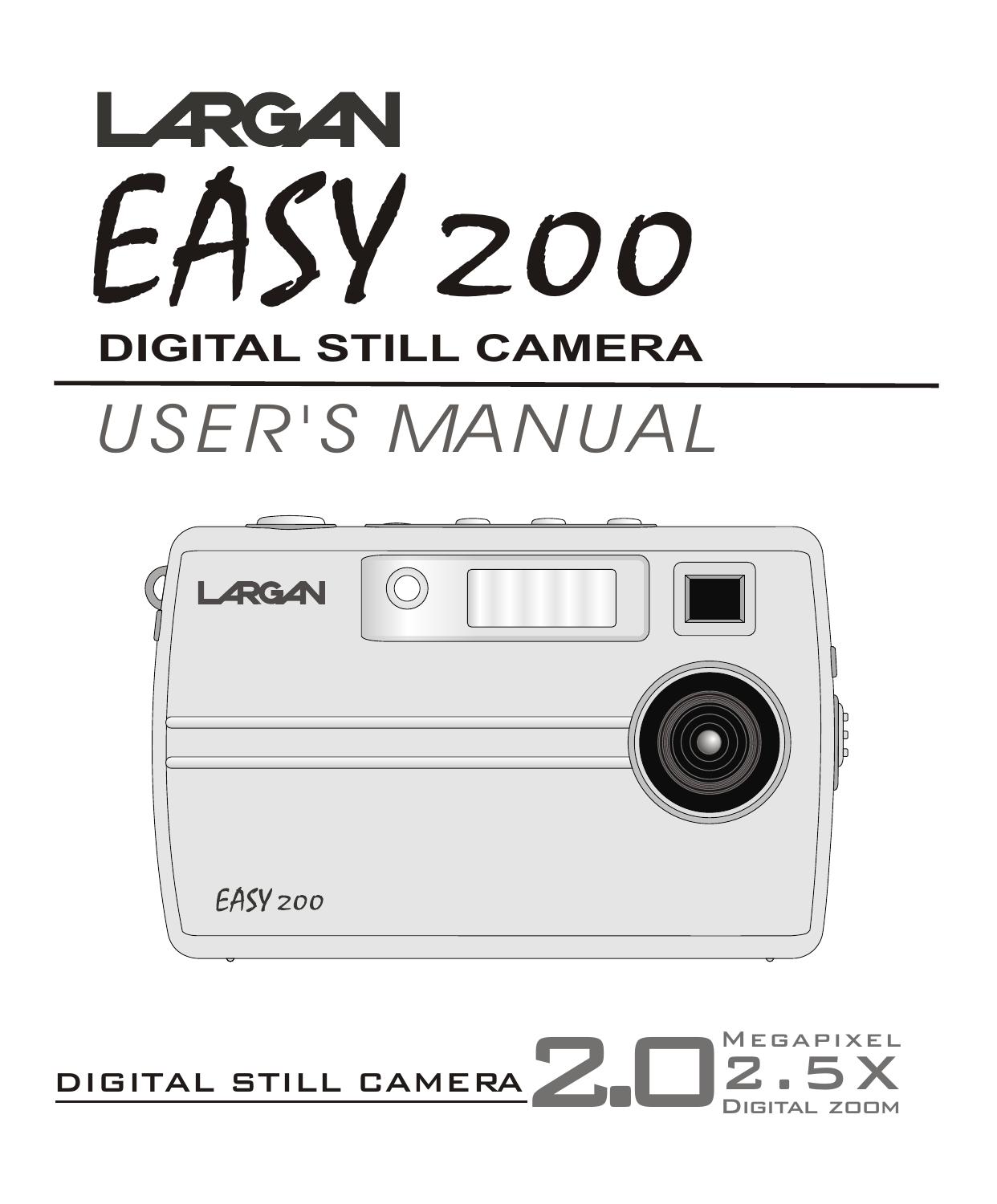 Largan EASY 200 Digital Camera User Manual