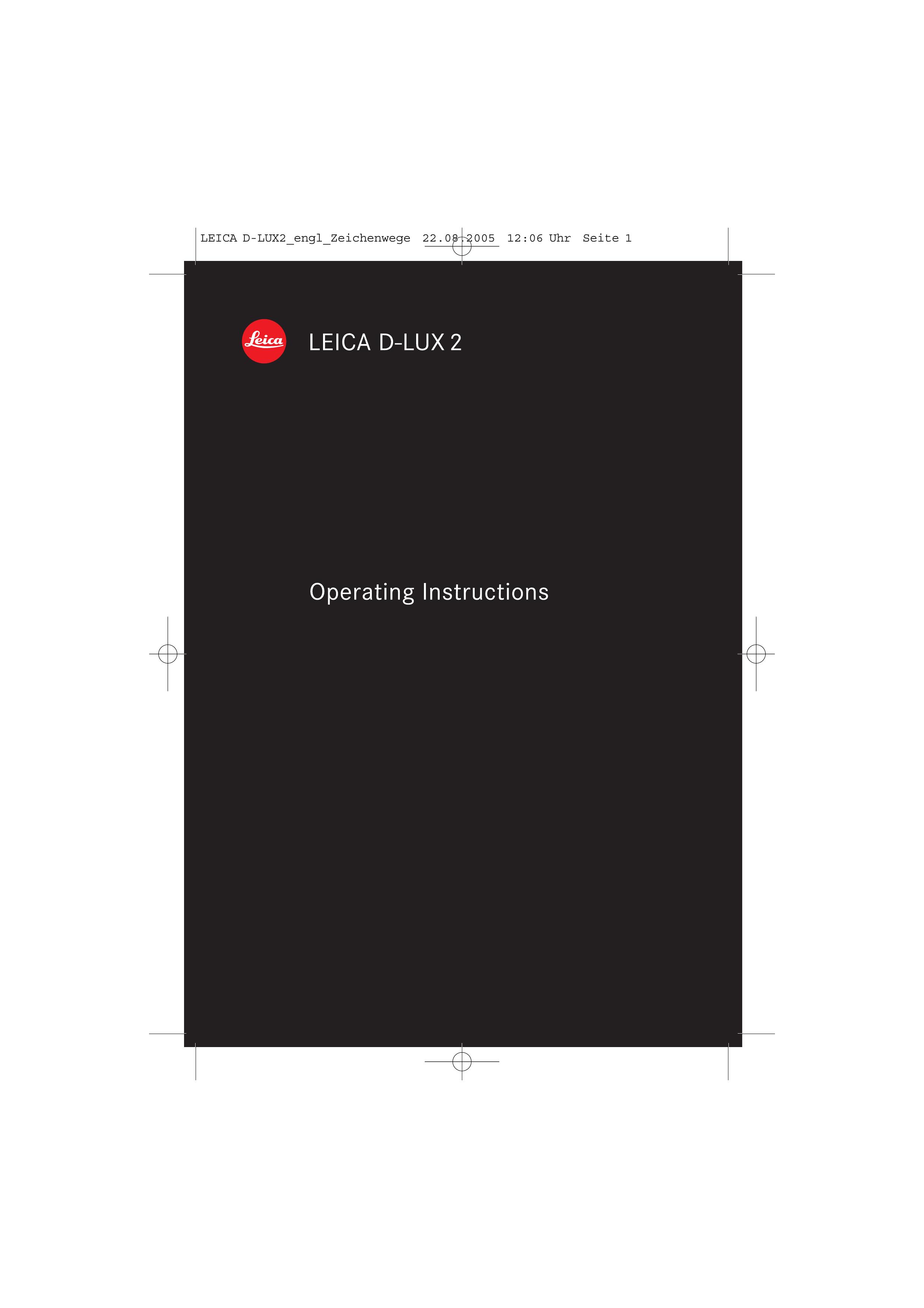 Leica D-Lux 2 Digital Camera User Manual