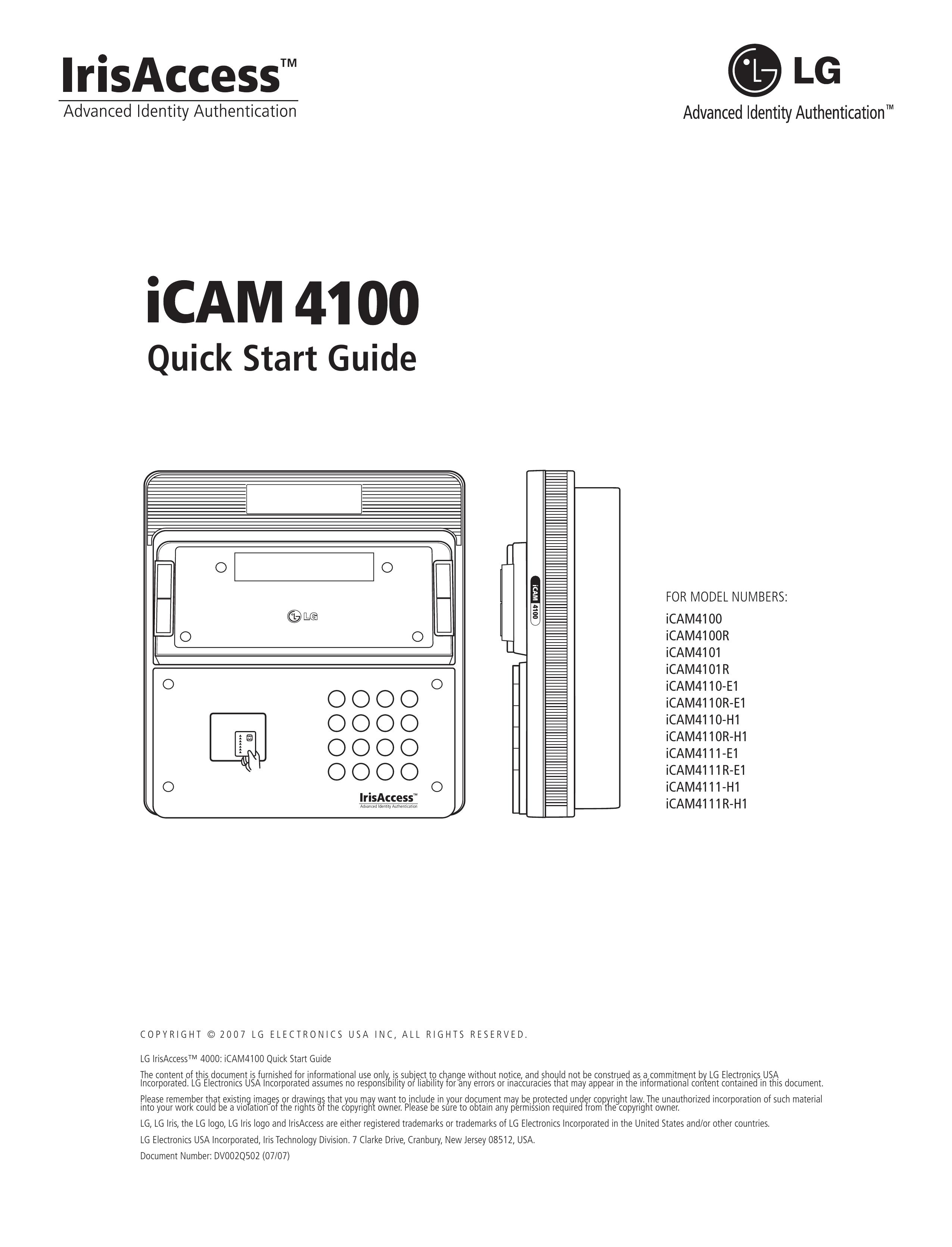 LG Electronics iCAM4110R-H1 Digital Camera User Manual