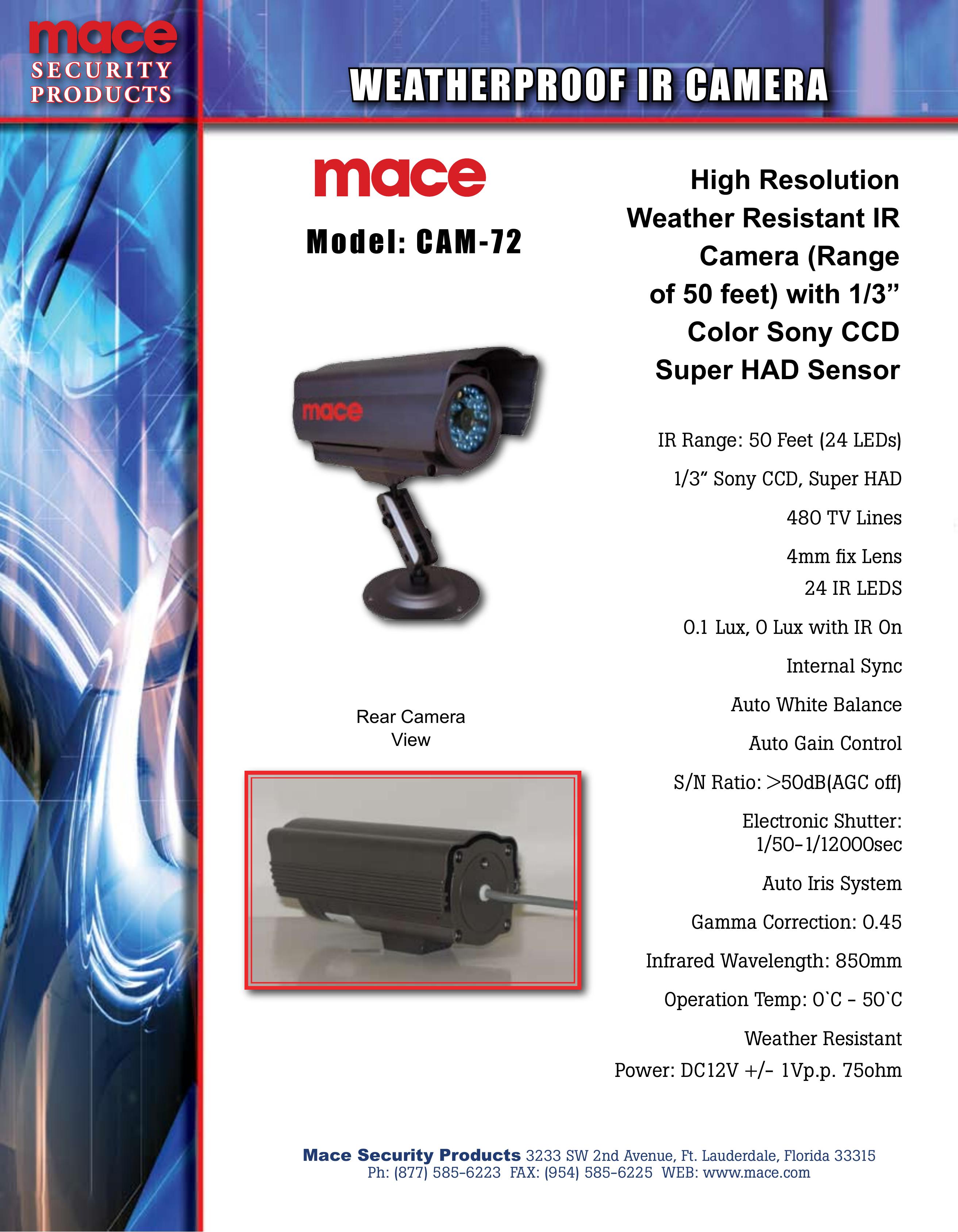 Mace CAM-72 Digital Camera User Manual