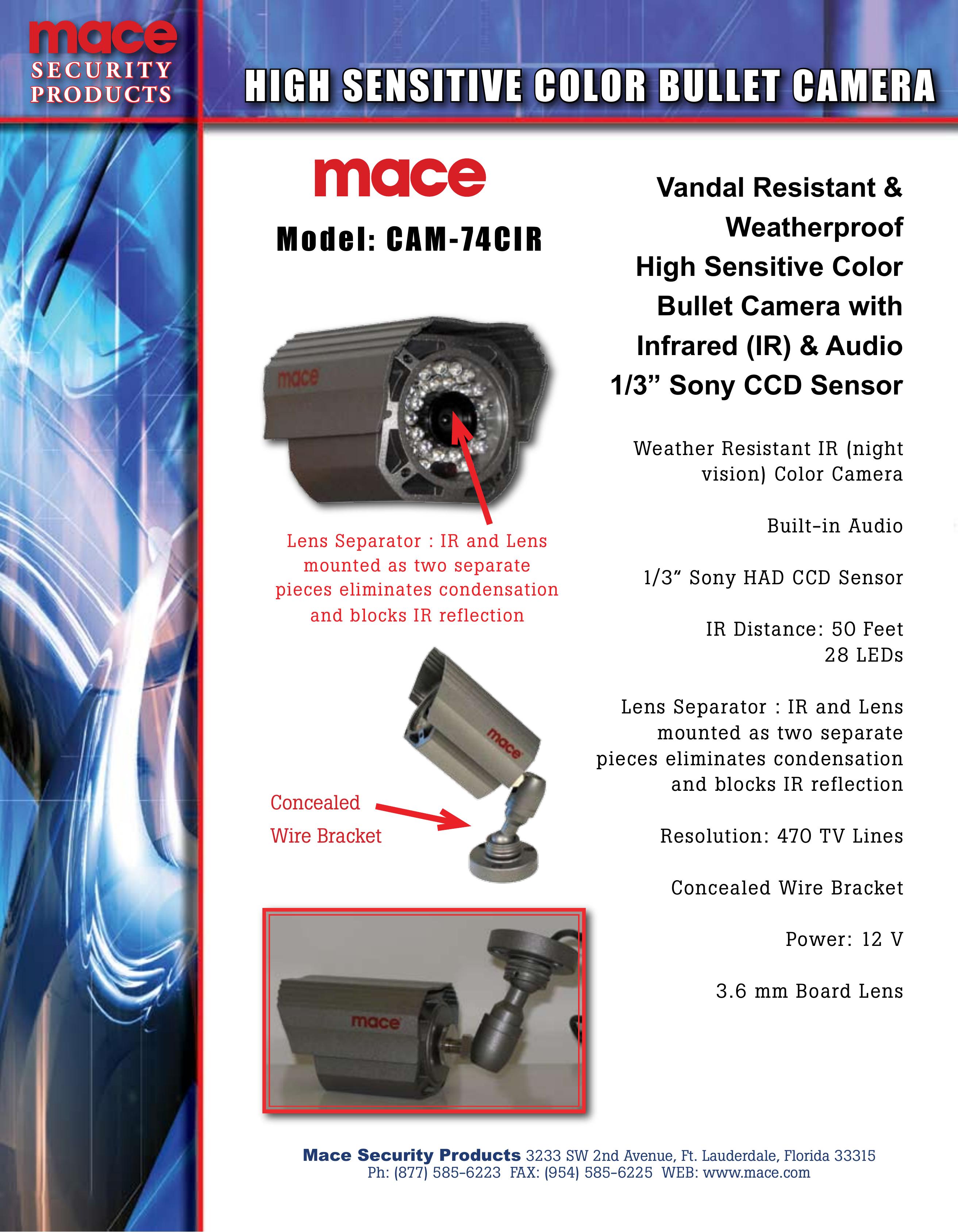 Mace CAM-74CIR Digital Camera User Manual
