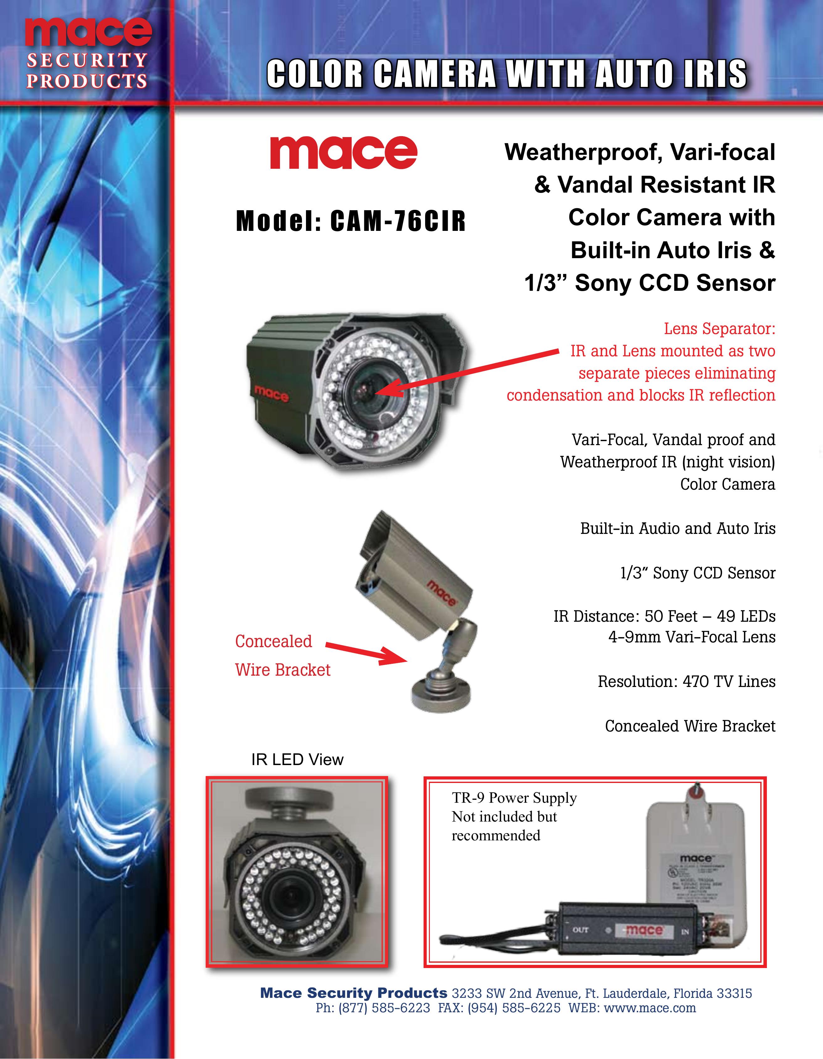 Mace CAM-76CIR Digital Camera User Manual