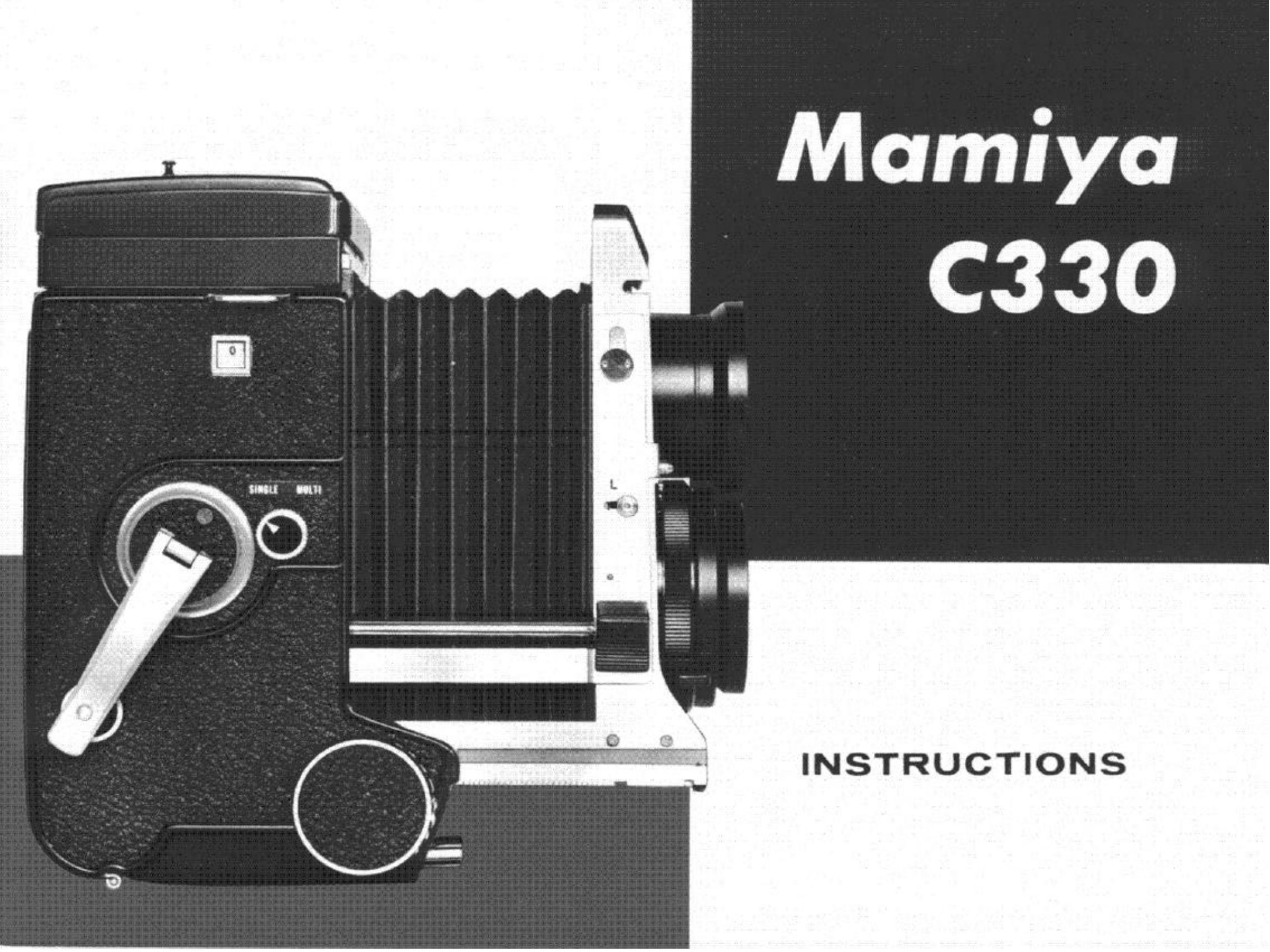 Mamiya C330 Digital Camera User Manual
