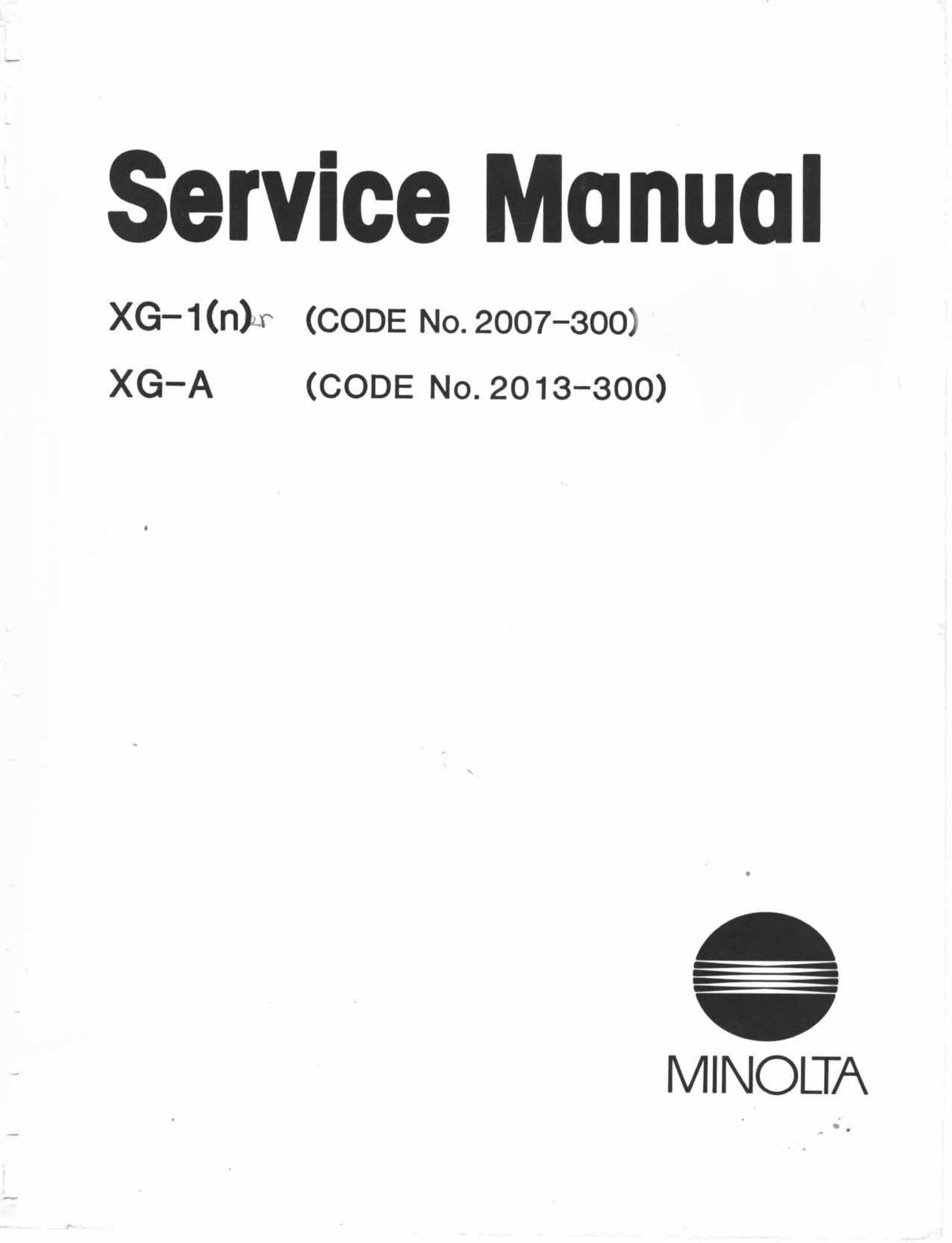 Minolta XG-1 Body Only Digital Camera User Manual