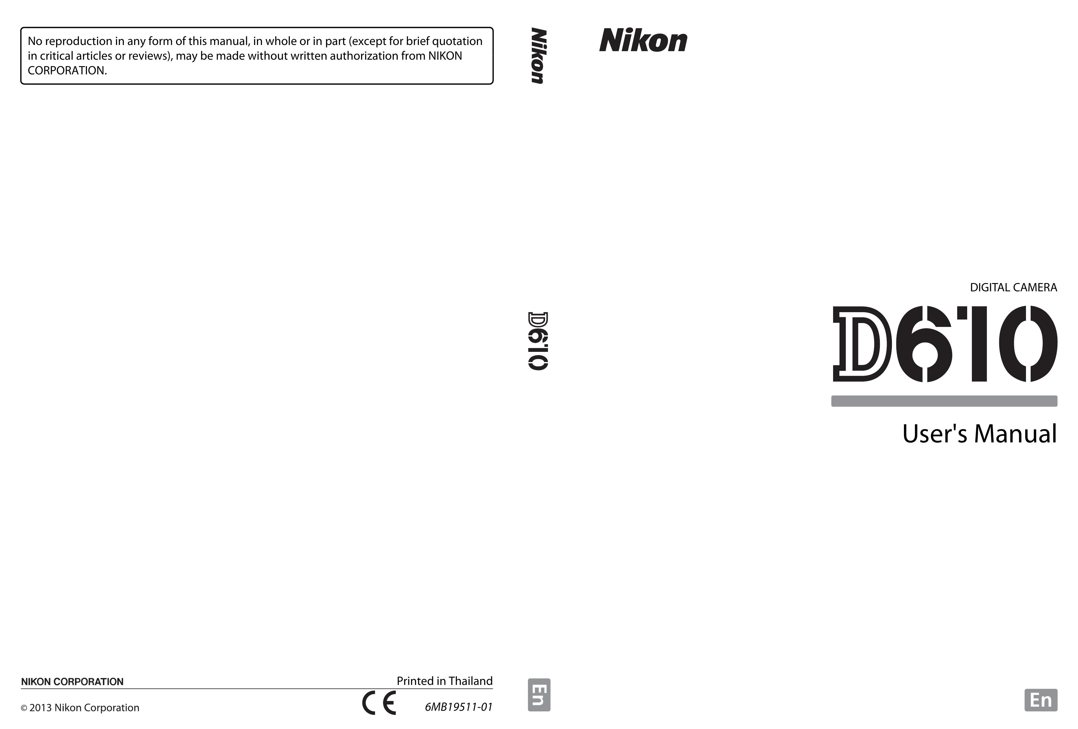 Nikon 13304 Digital Camera User Manual