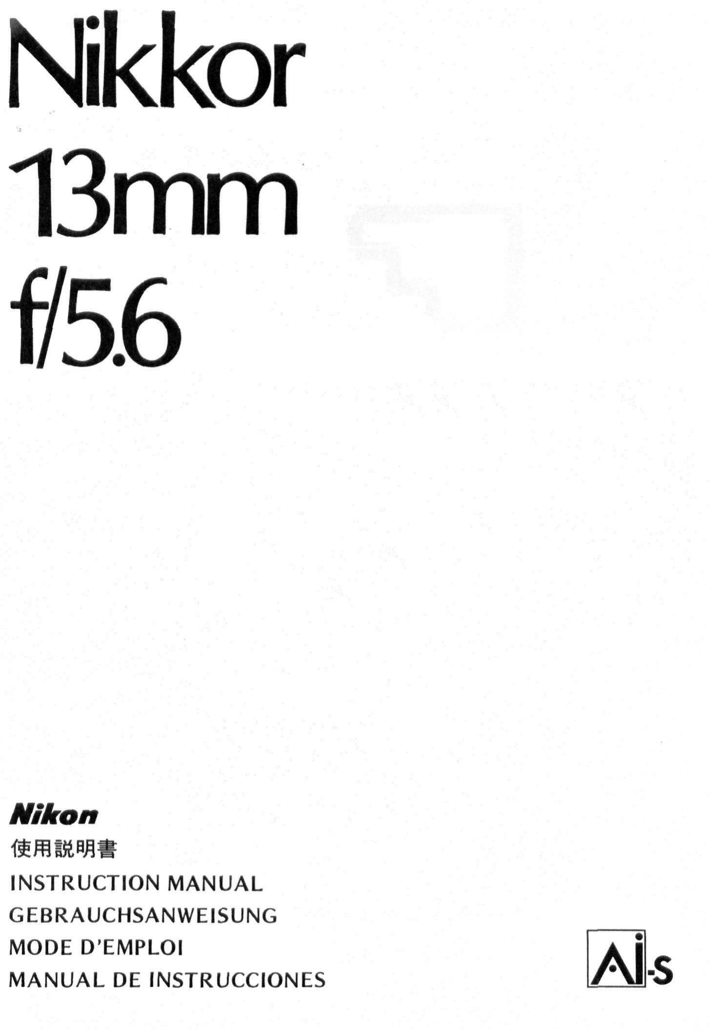 Nikon 13mm Digital Camera User Manual