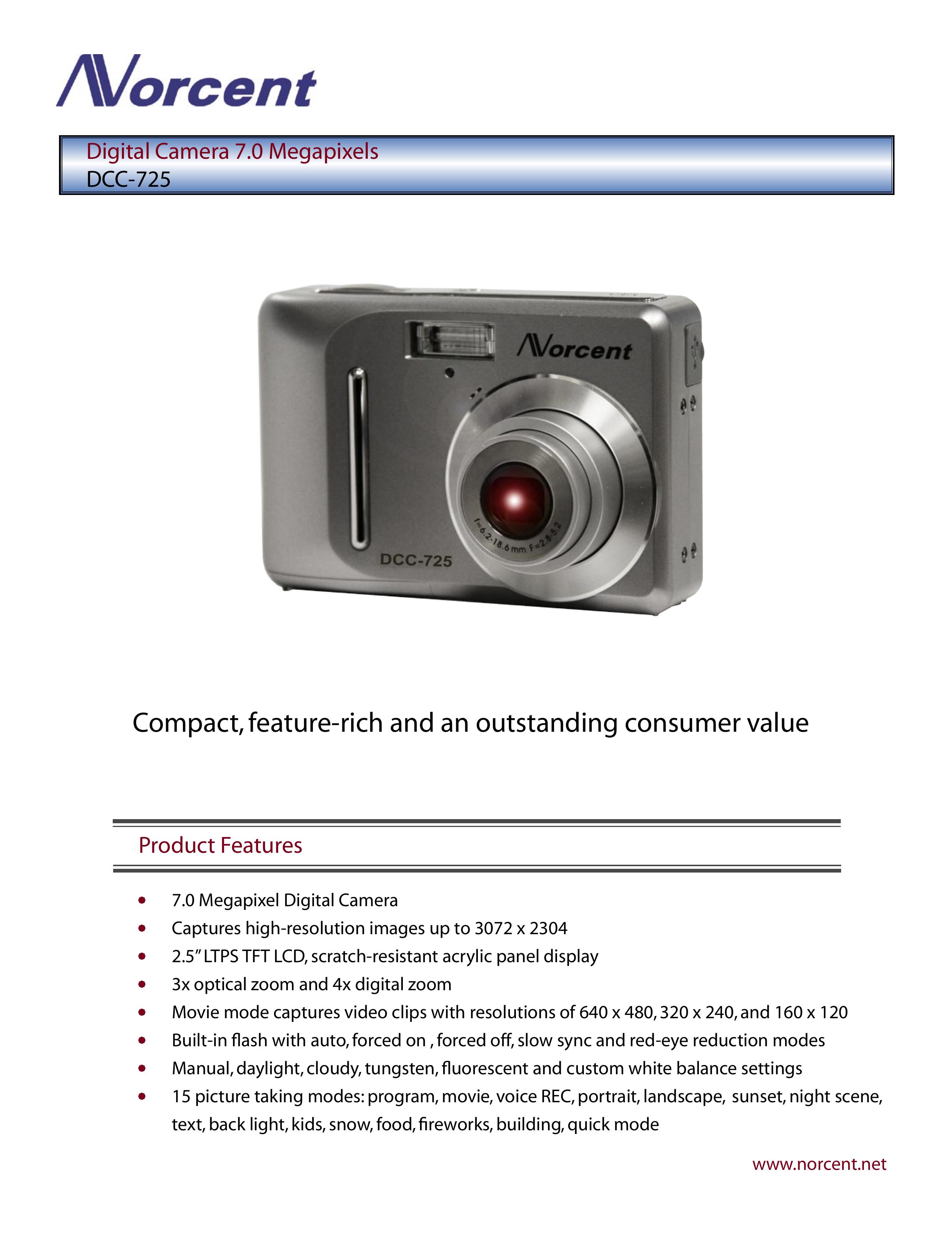 Norcent Technologies DCC-725 Digital Camera User Manual