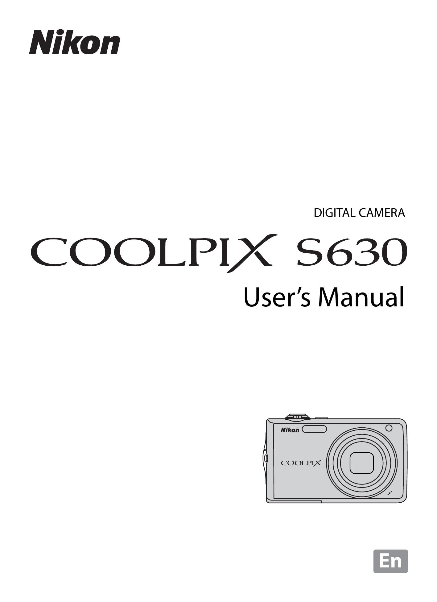 Optimus COOLPIXS630BK Digital Camera User Manual