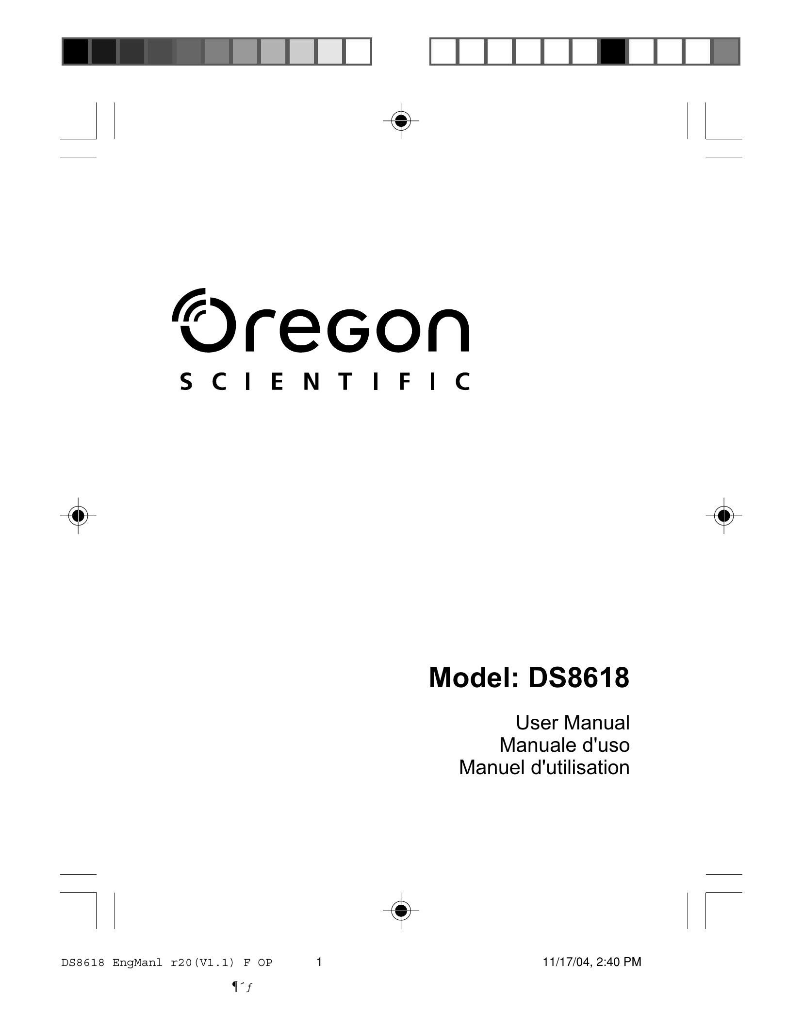Oregon DS8618 Digital Camera User Manual