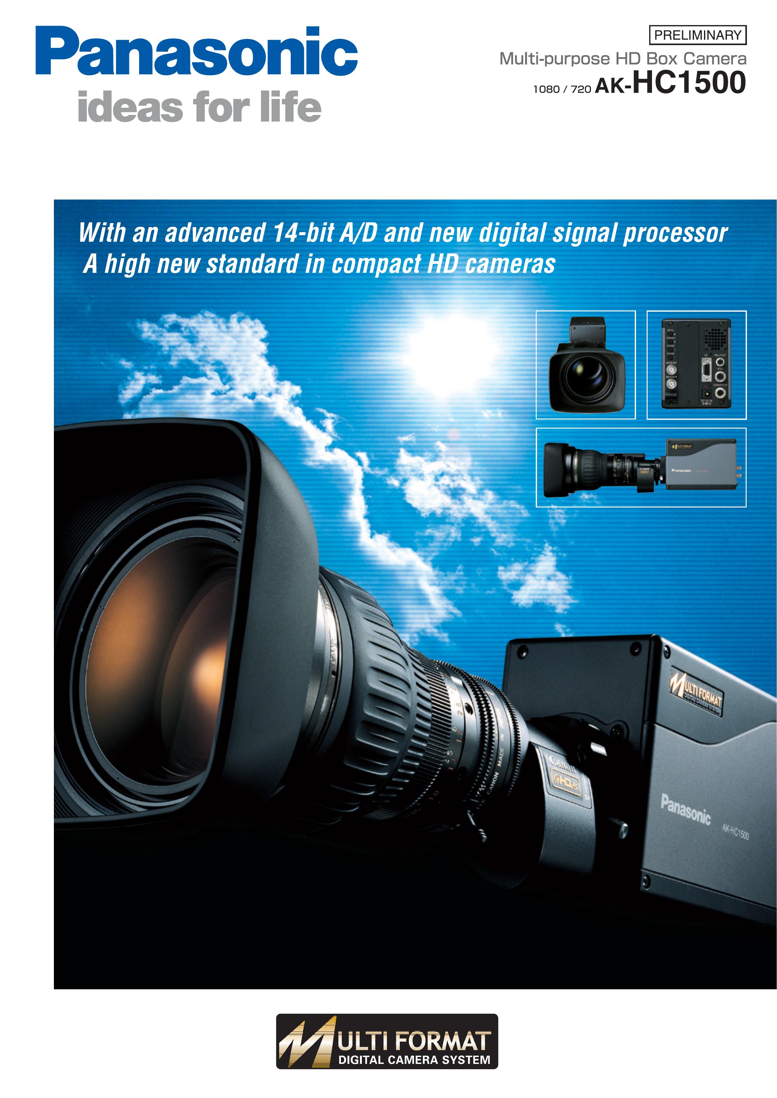Panasonic AJ-HC1500G Digital Camera User Manual