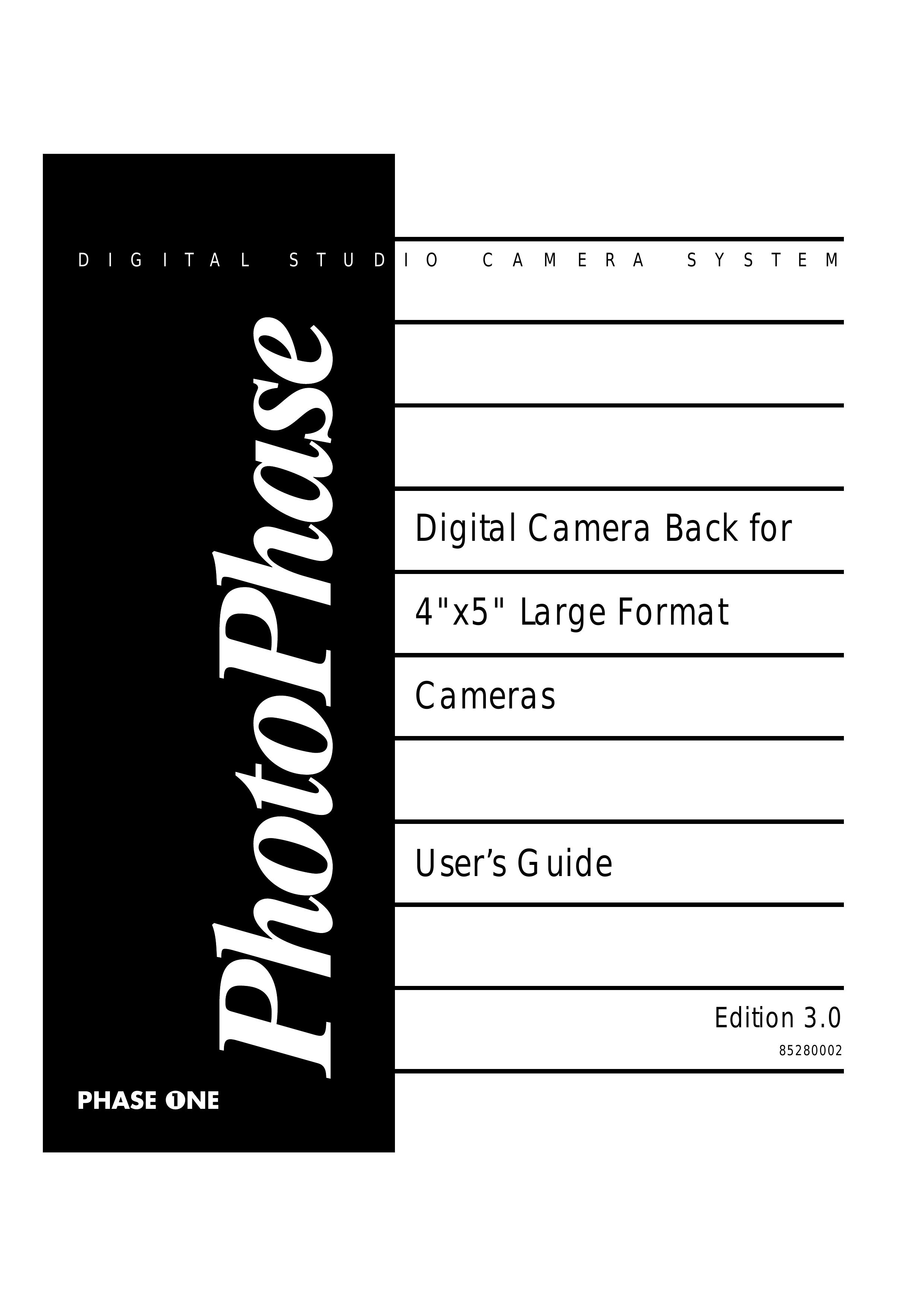 Phase One 85280002 Digital Camera User Manual