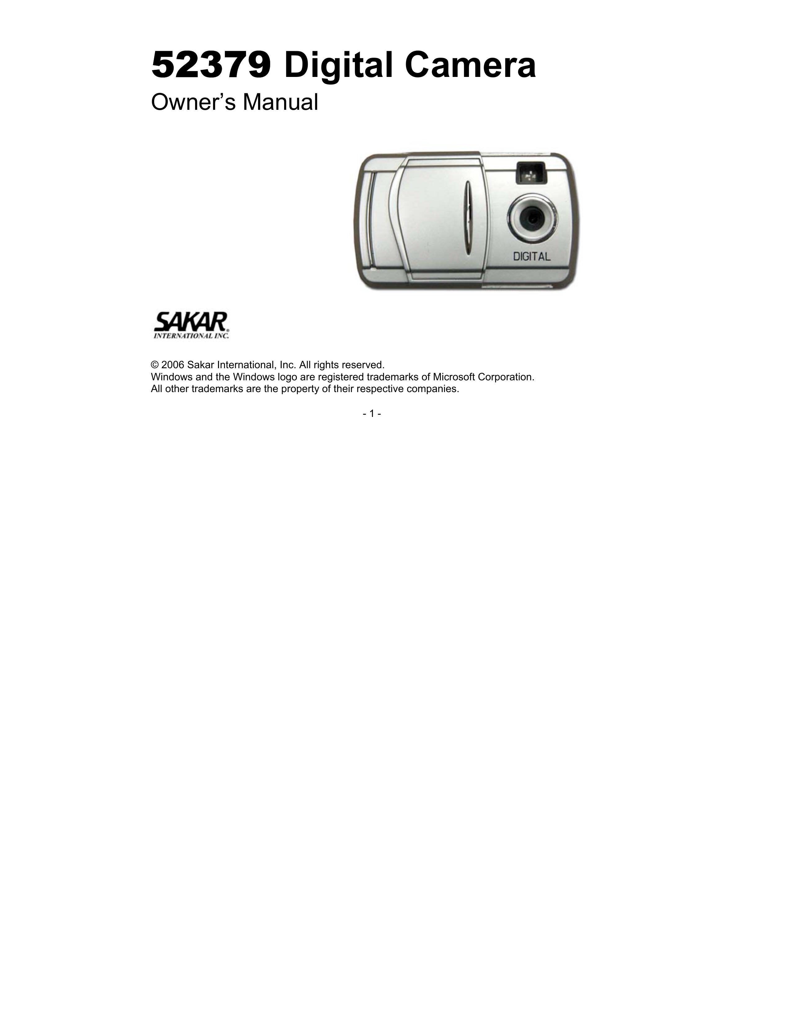 Sakar 52379 Digital Camera User Manual