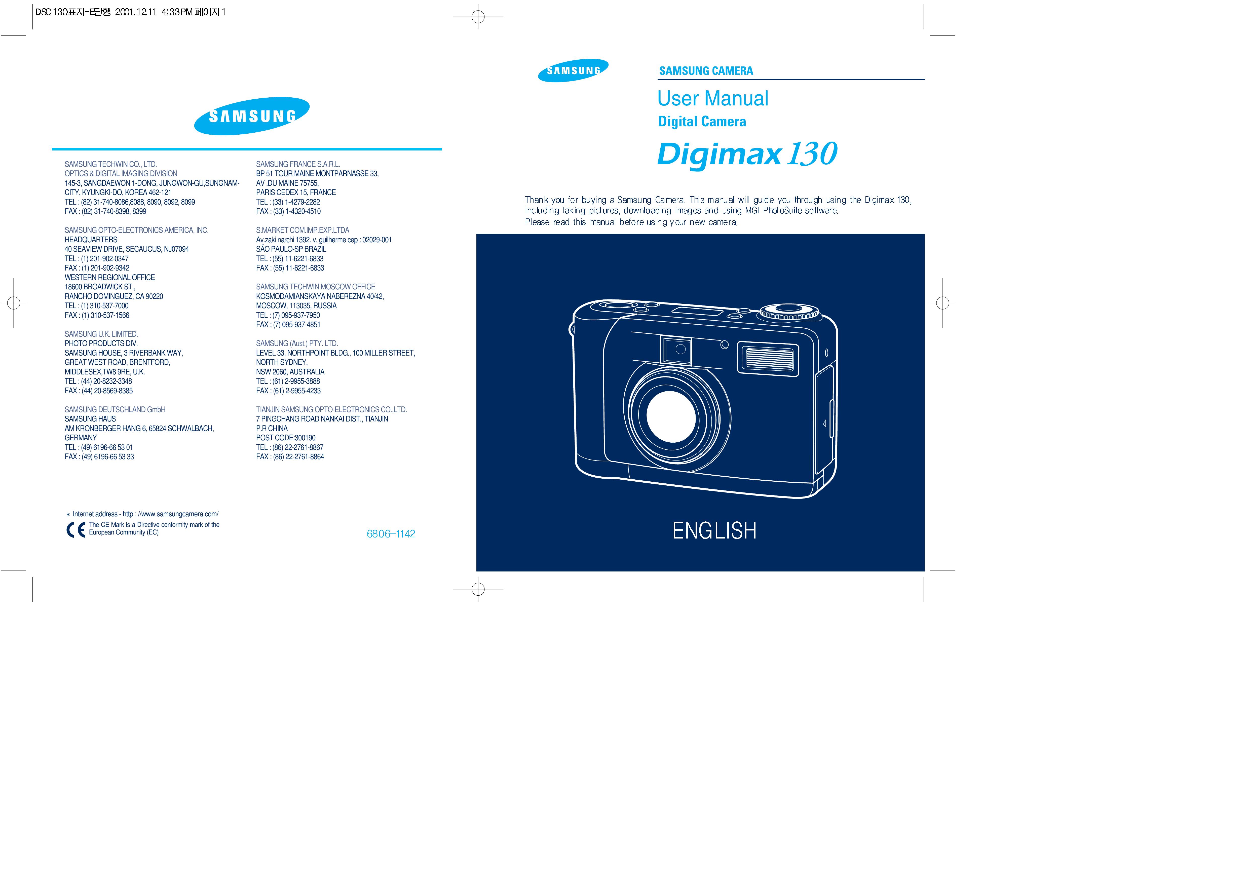 Samsung 130 Digital Camera User Manual