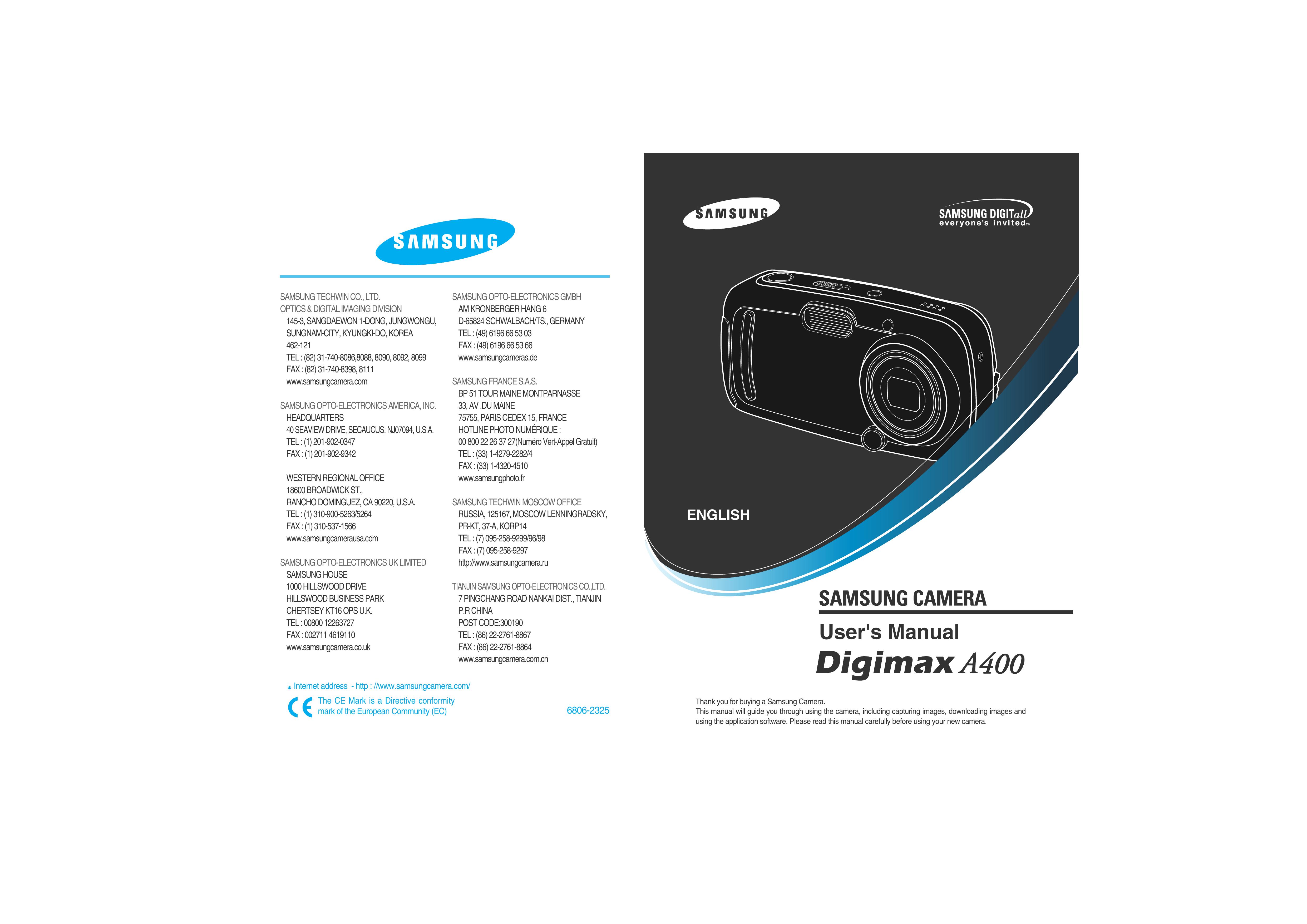 Samsung A400 Digital Camera User Manual
