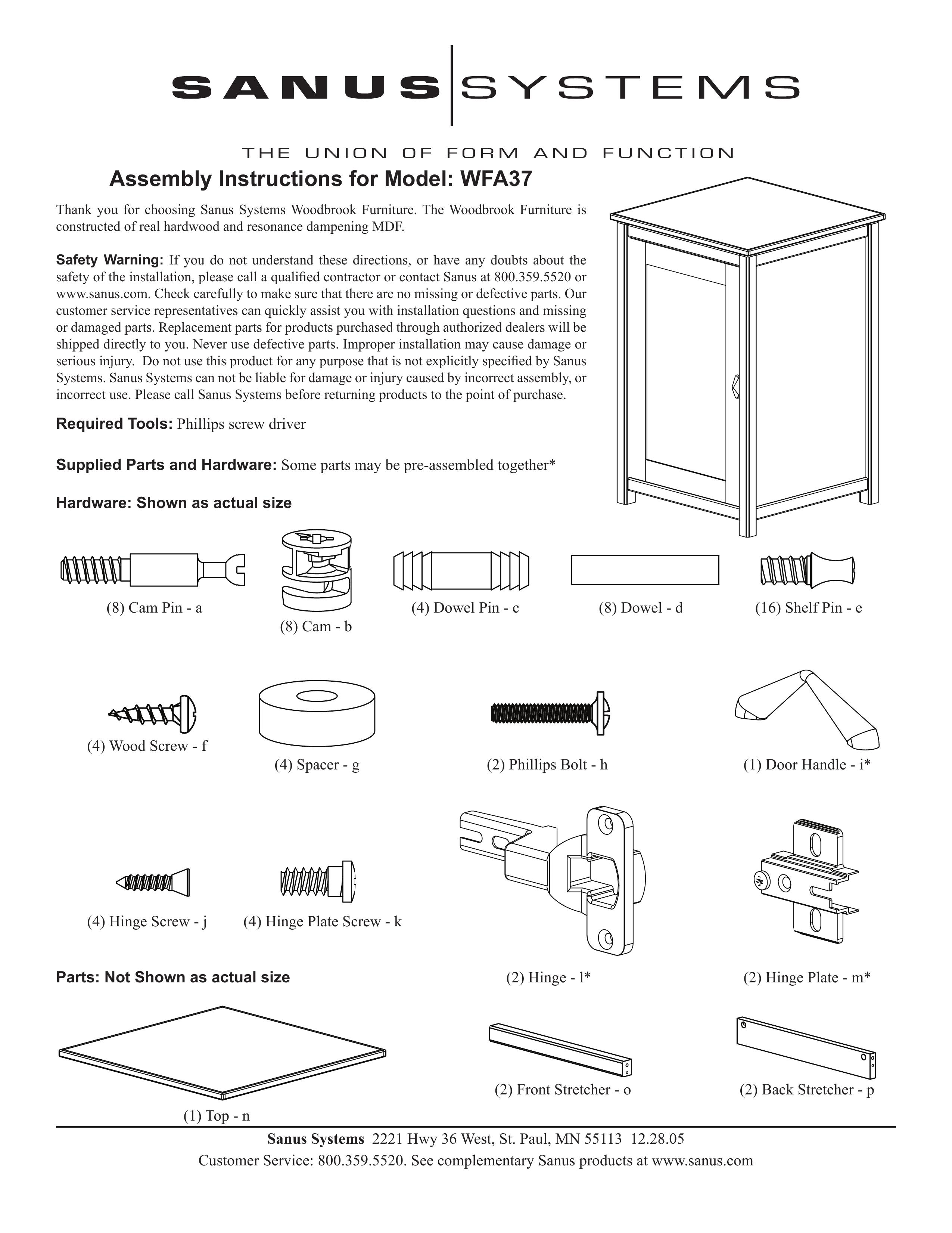 Sanus Systems WFA37 Digital Camera User Manual