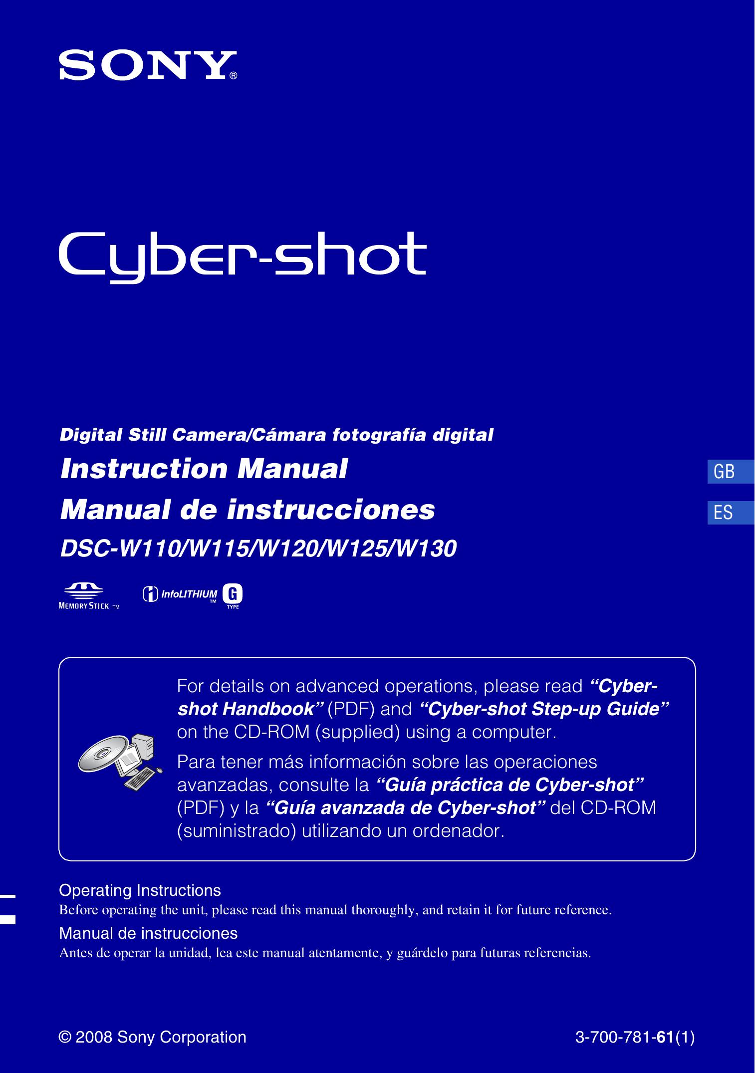 Sony 3-700-781-61(1) Digital Camera User Manual
