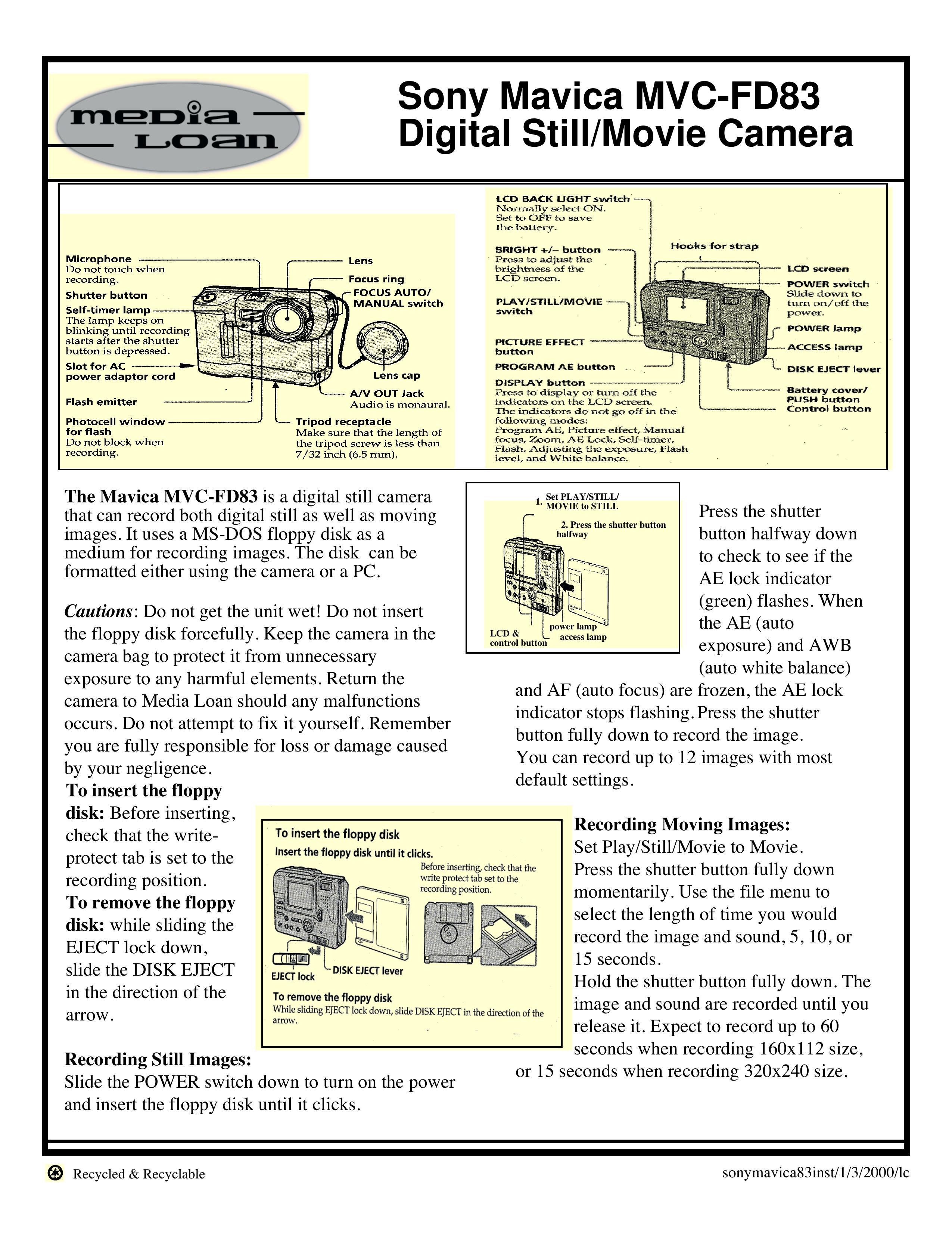 Sony Ericsson MVC-FD83 Digital Camera User Manual