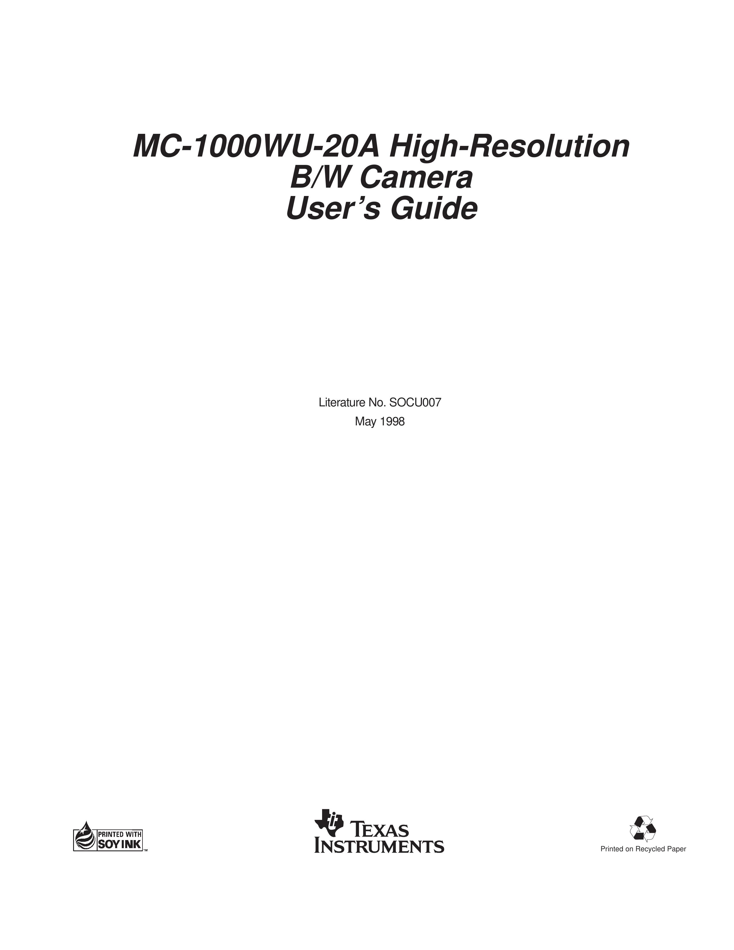 Texas Instruments MC-1000WU-20A Digital Camera User Manual