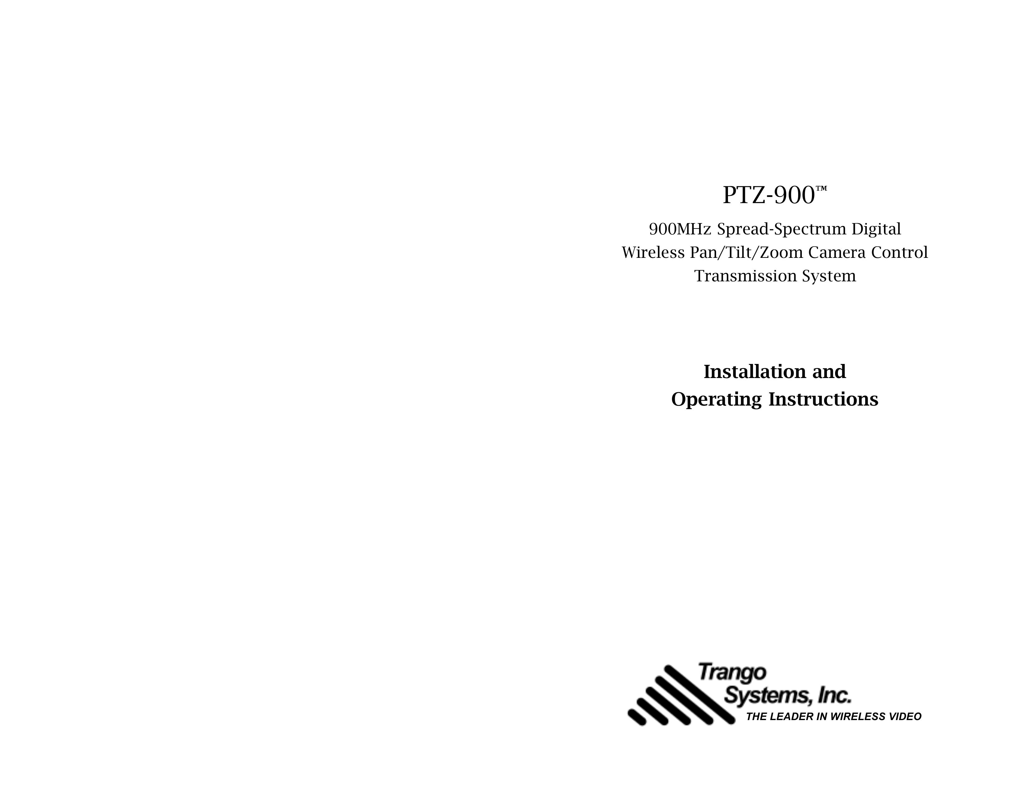 Trango Broadband PTZ-900 Digital Camera User Manual